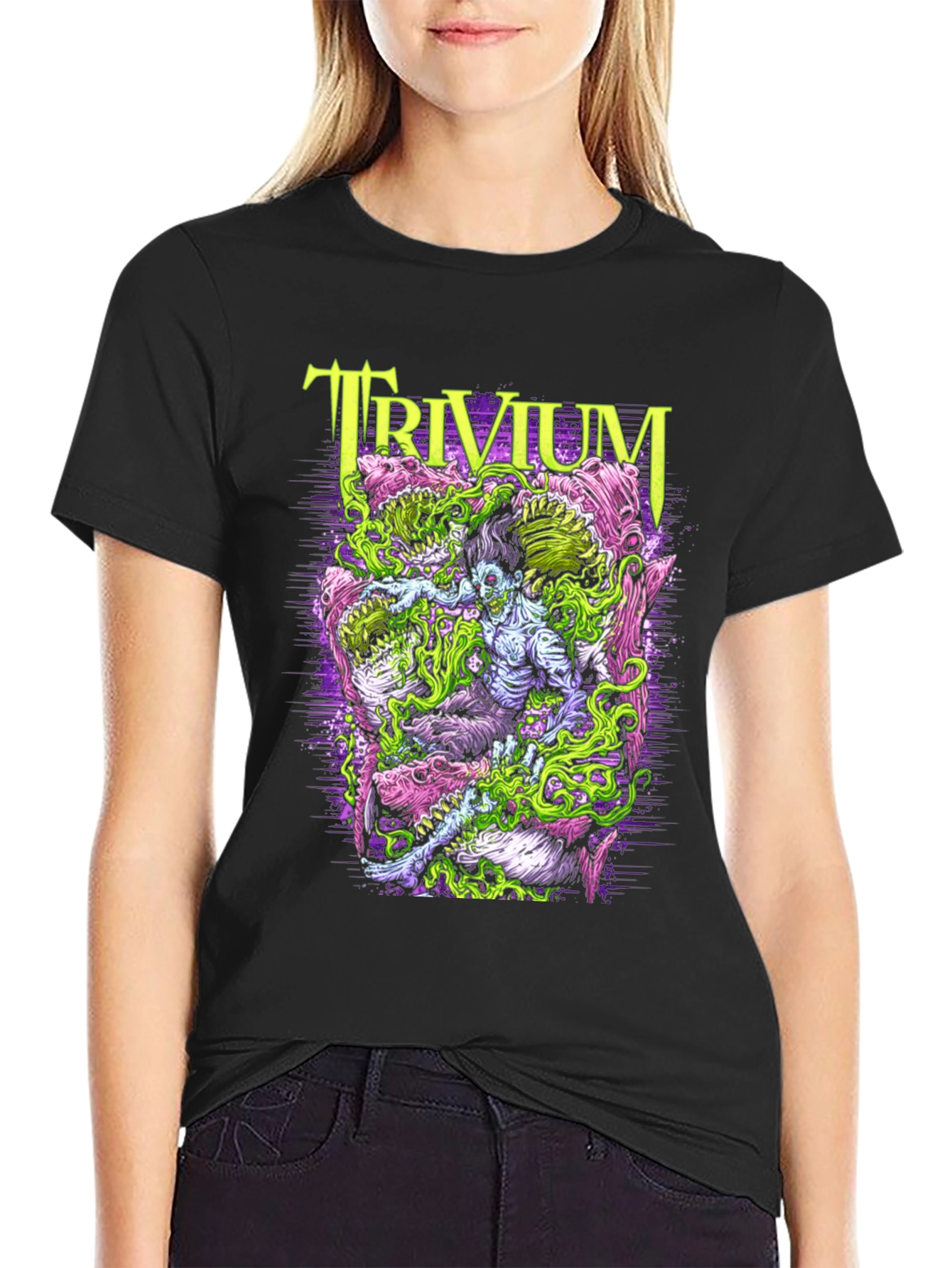 Trivium Band Tee - Monster Graphic Print - Rock Concert Shirt