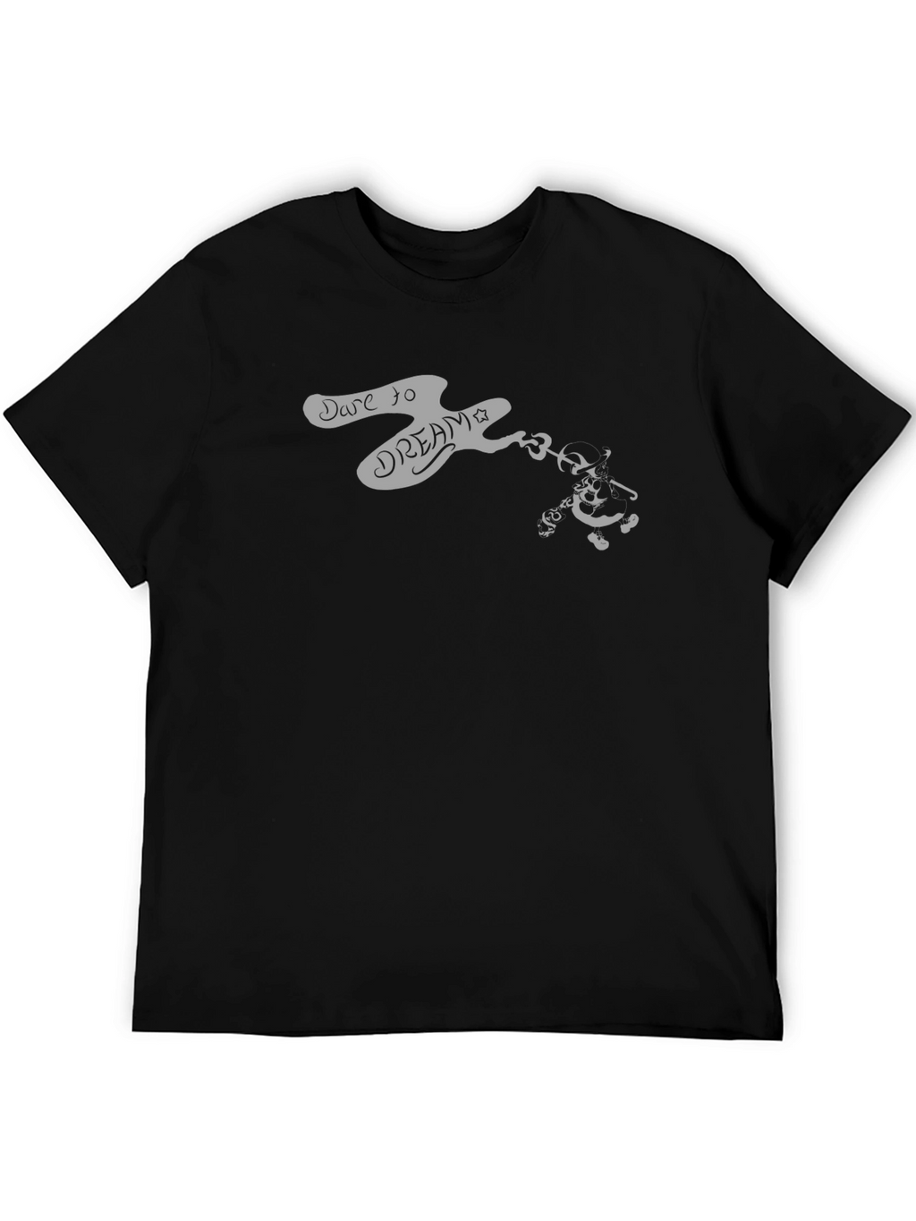 Dare to Dream Black Graphic T-Shirt