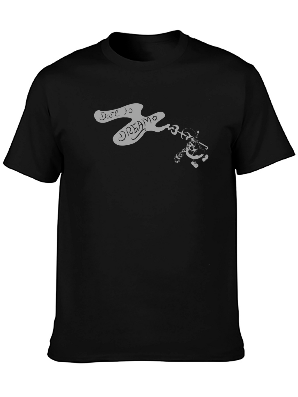 Dare to Dream Black Graphic T-Shirt