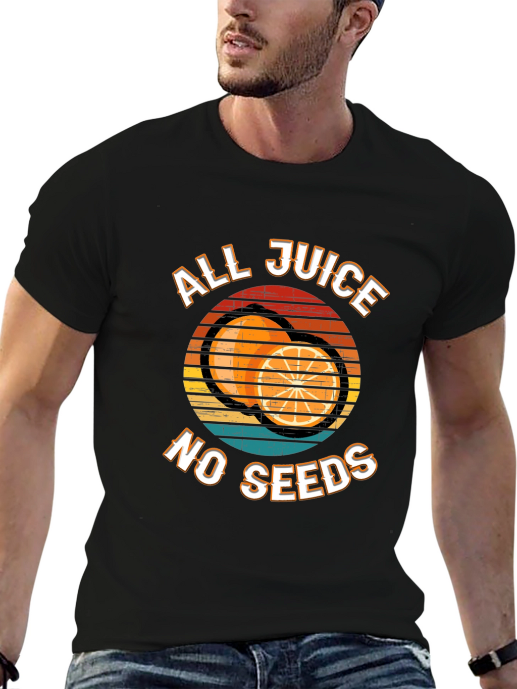 All Juice No Seeds Graphic Tee - Black