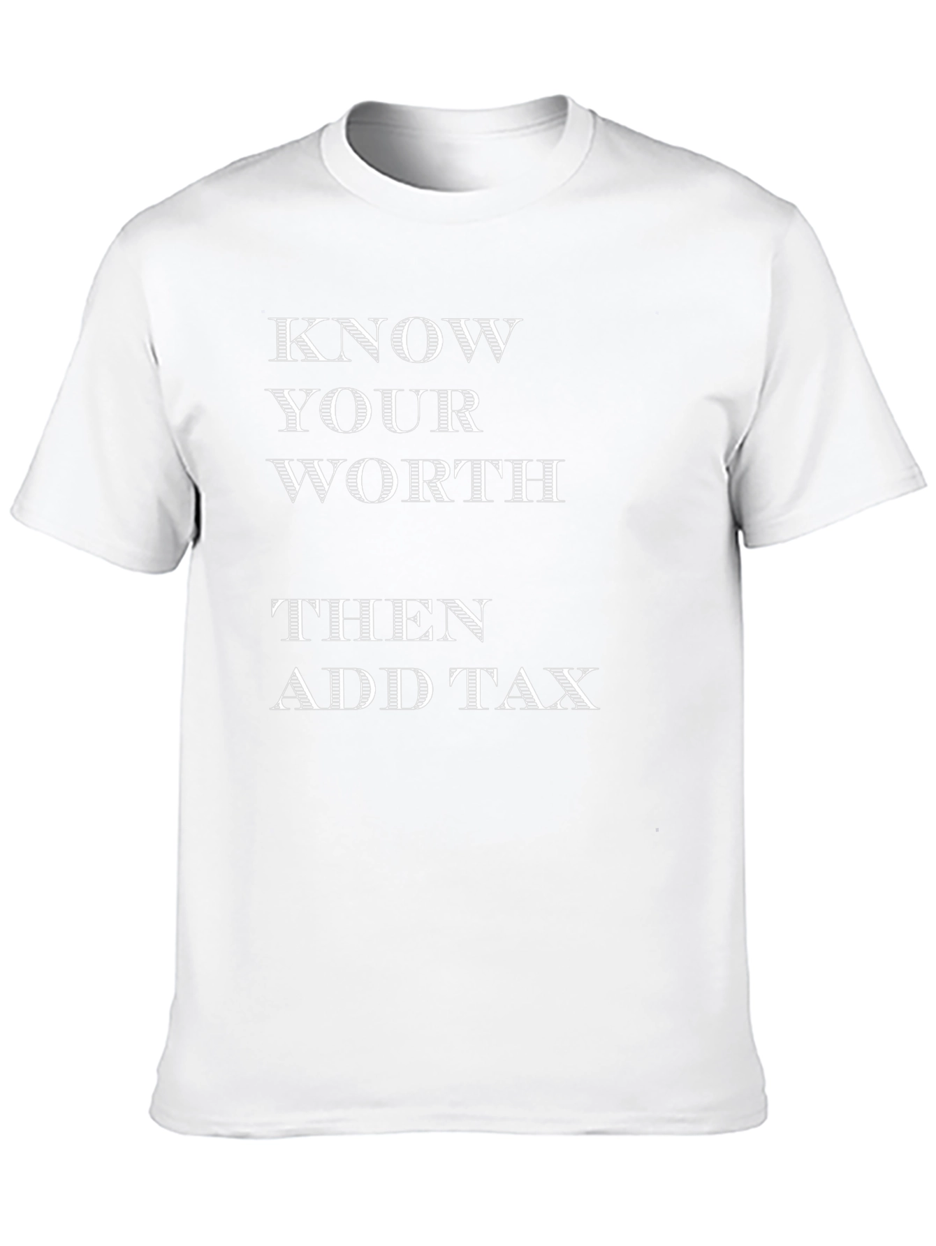 Know Your Worth Add Tax Black Graphic Tee