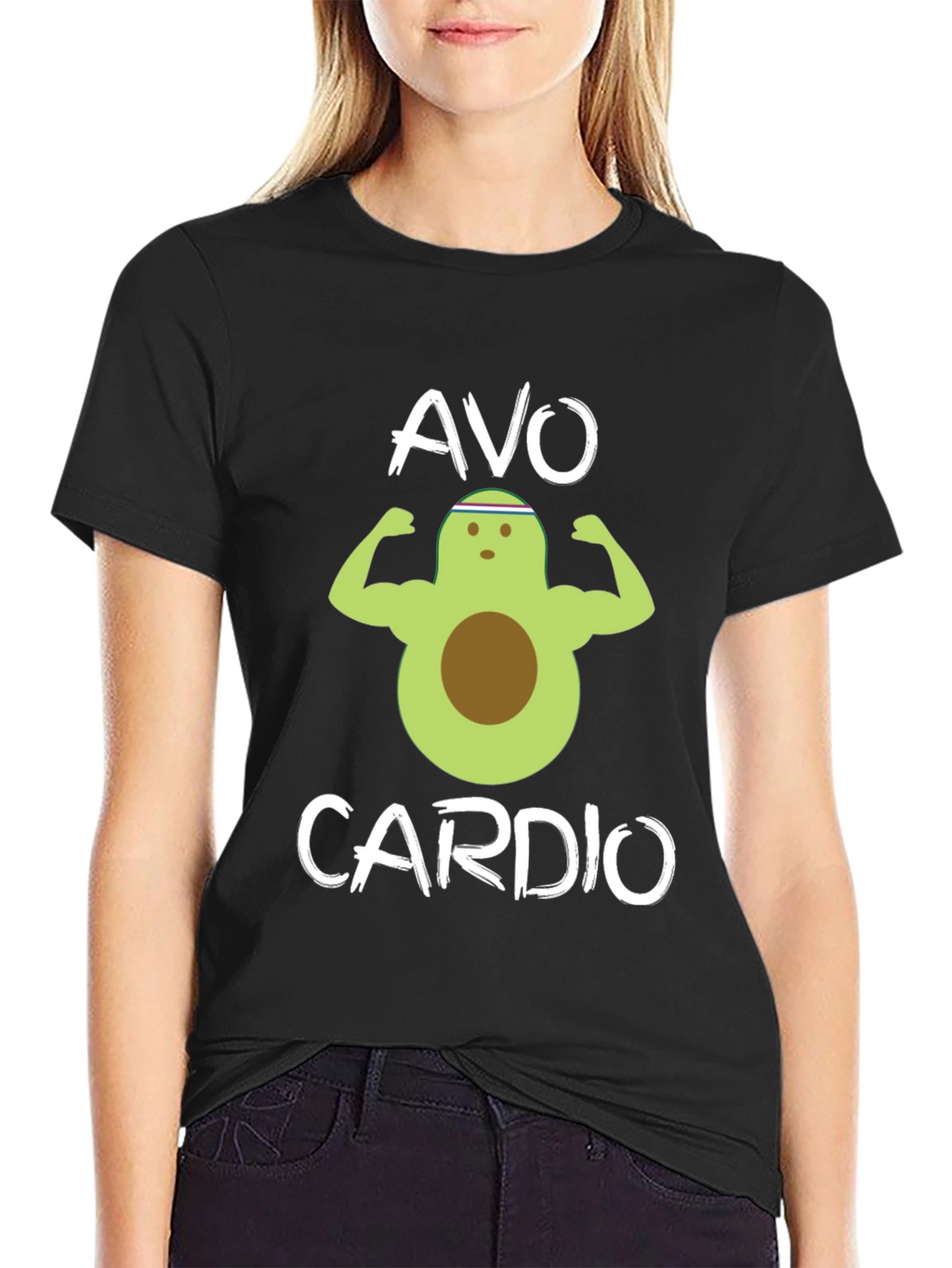 Avo Cardio Black T-Shirt - Gym Humor