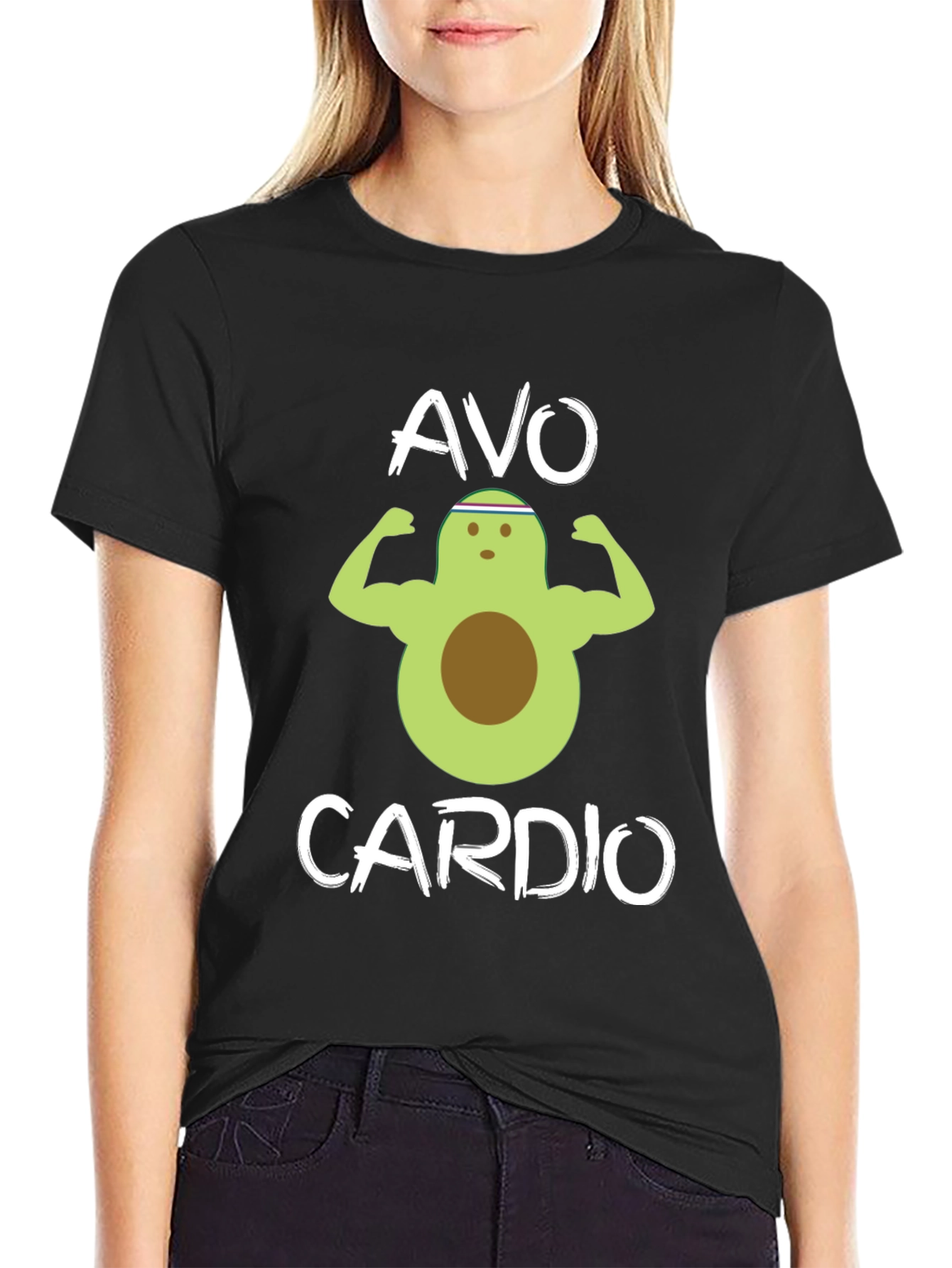 Avo Cardio Black T-Shirt - Gym Humor