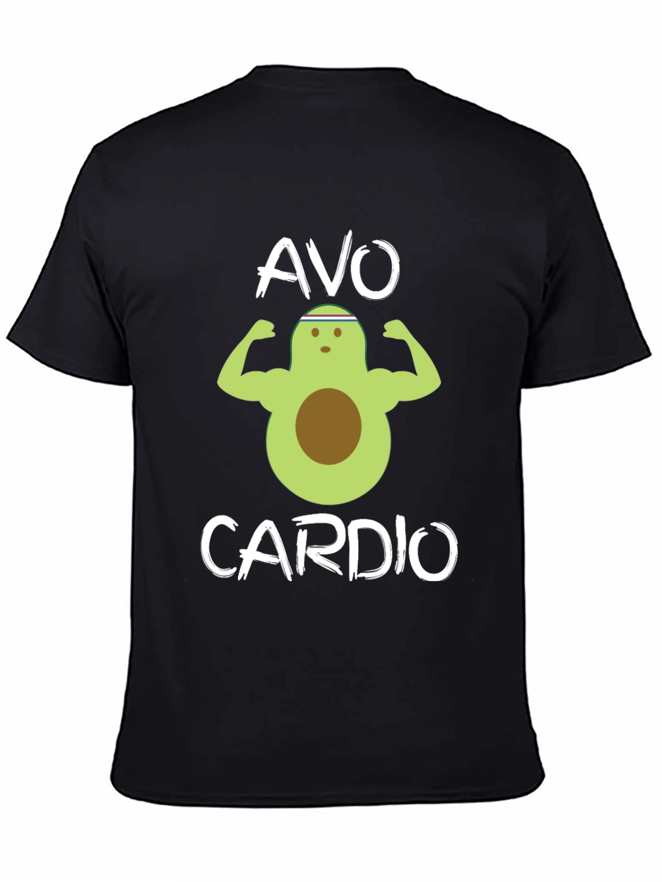 Avo Cardio Black T-Shirt - Gym Humor