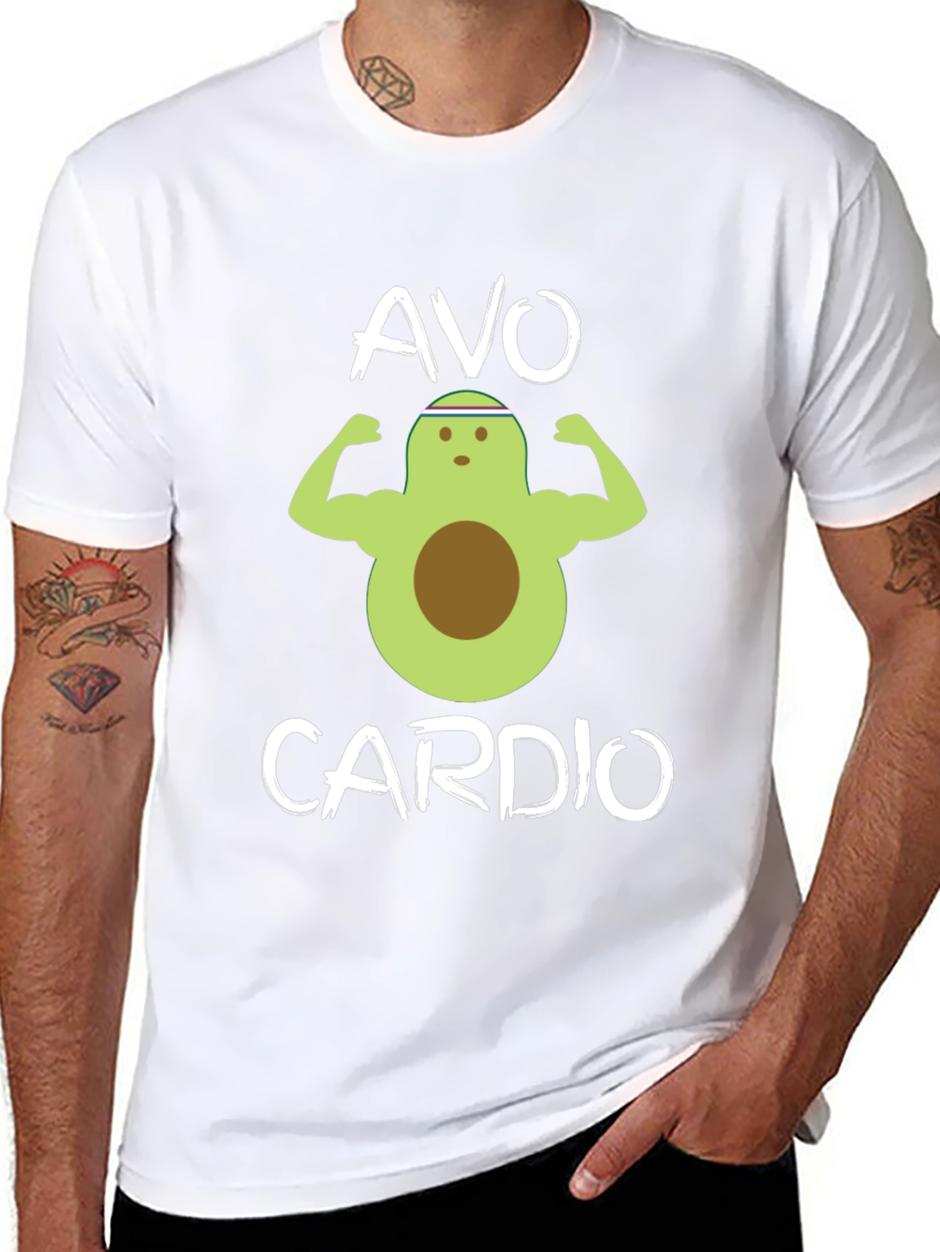 Avo Cardio Black T-Shirt - Gym Humor