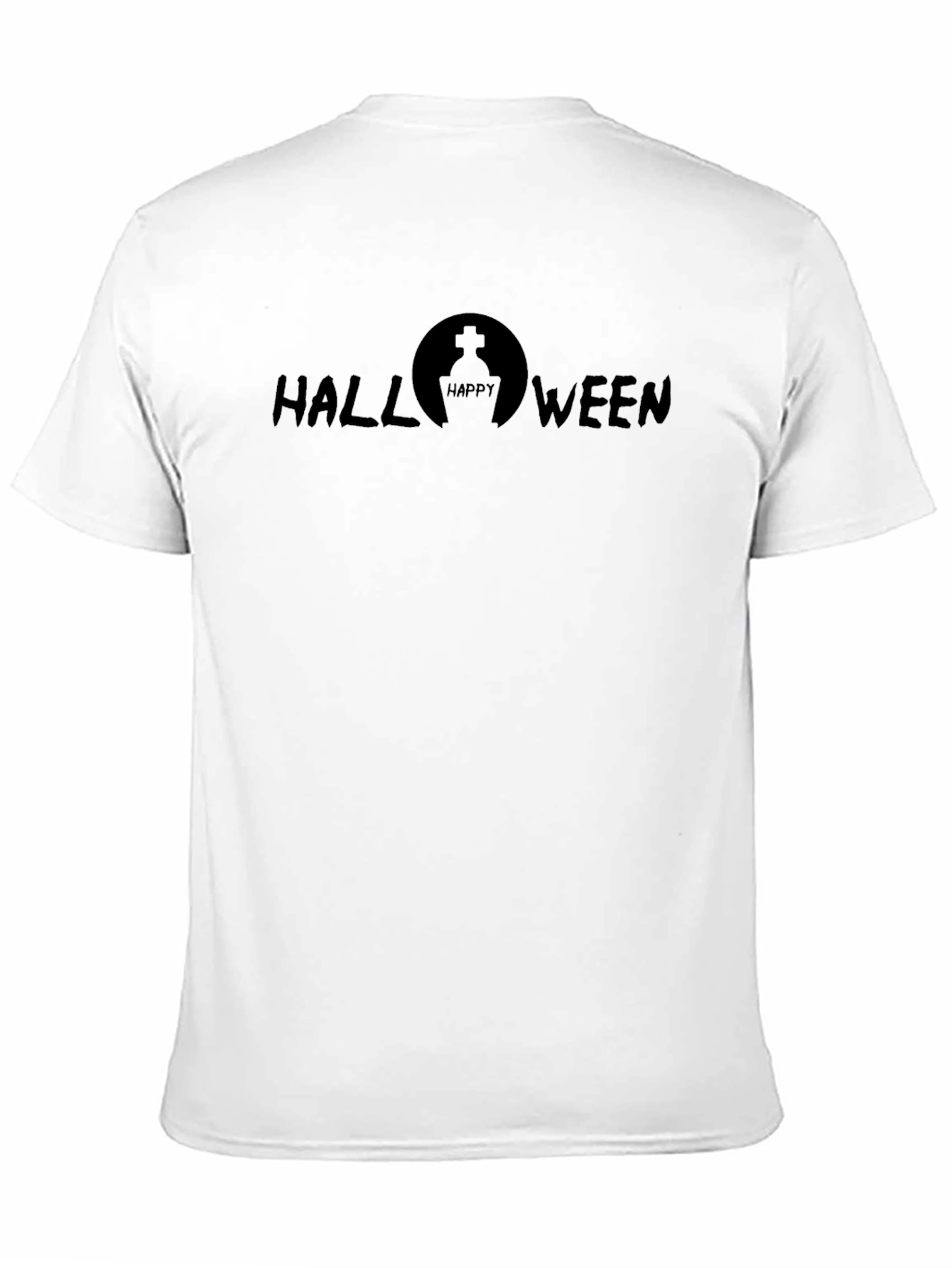 Halloween Tombstone Graphic Black T-Shirt