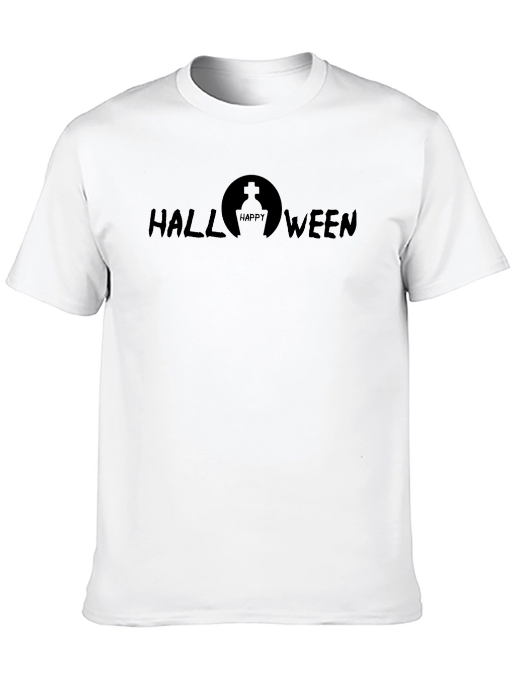 Halloween Tombstone Graphic Black T-Shirt