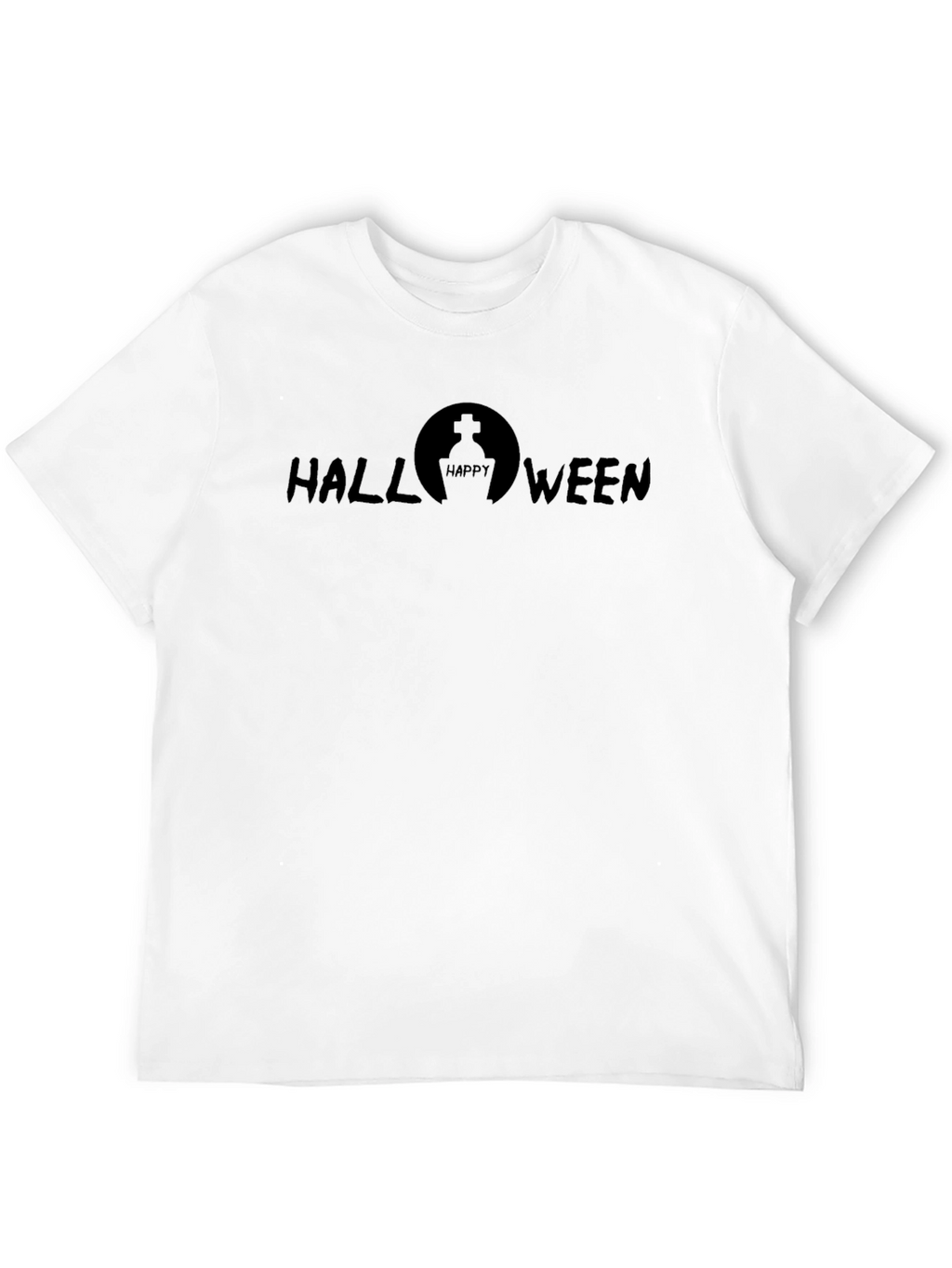 Halloween Tombstone Graphic Black T-Shirt