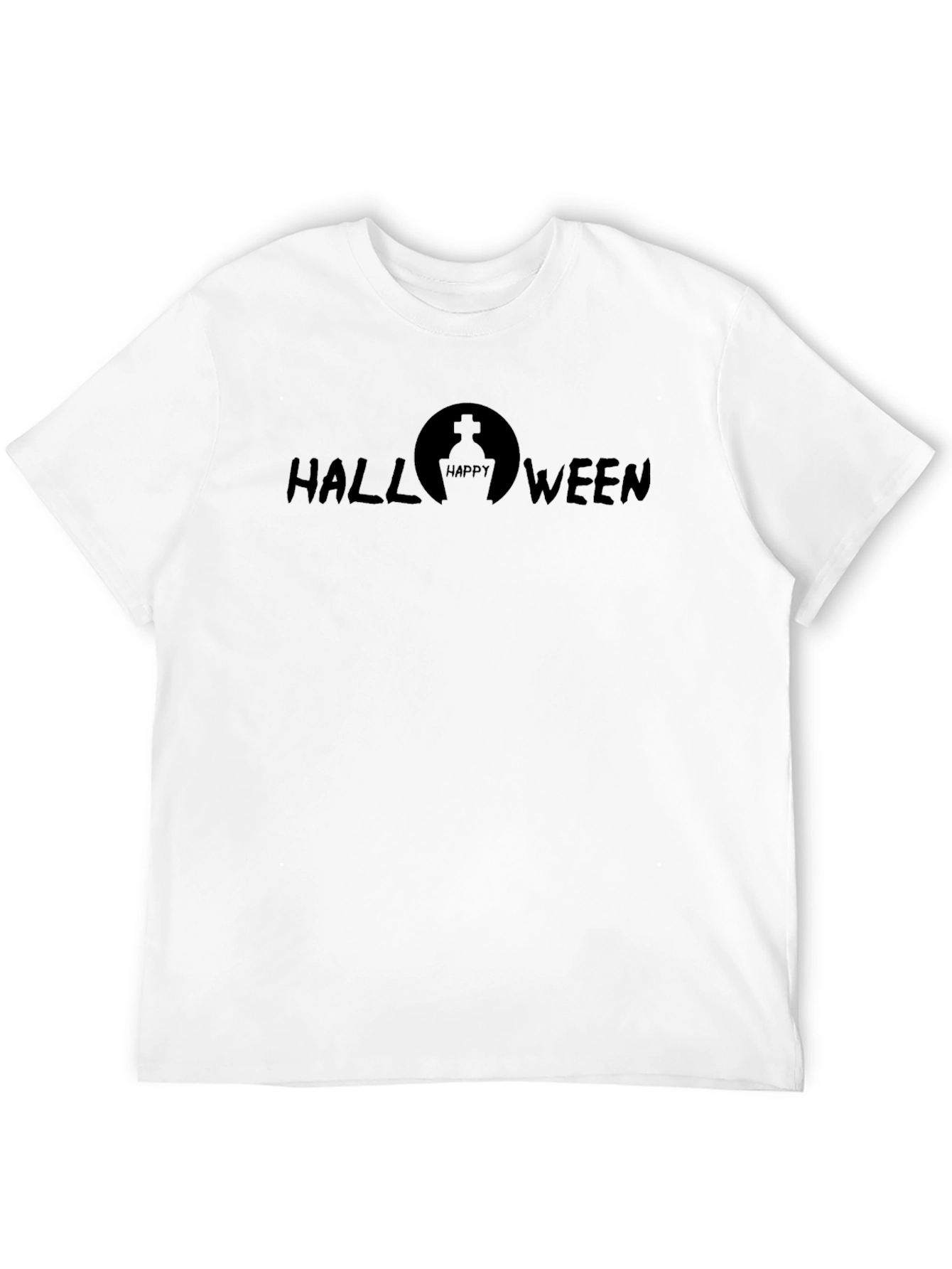 Halloween Tombstone Graphic Black T-Shirt