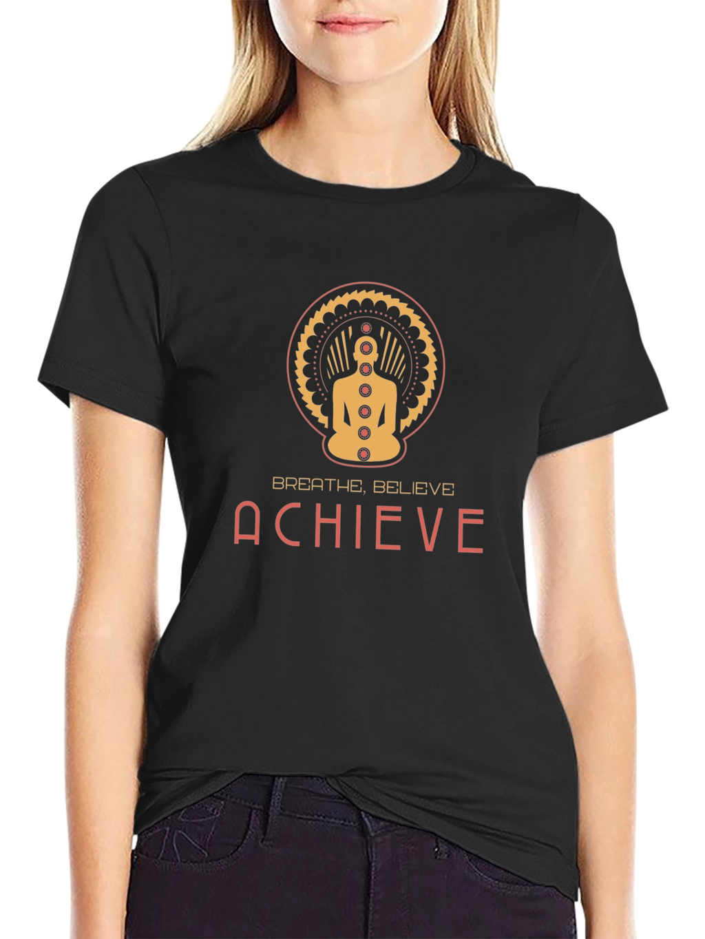 Achieve Meditation Chakra Graphic T-Shirt