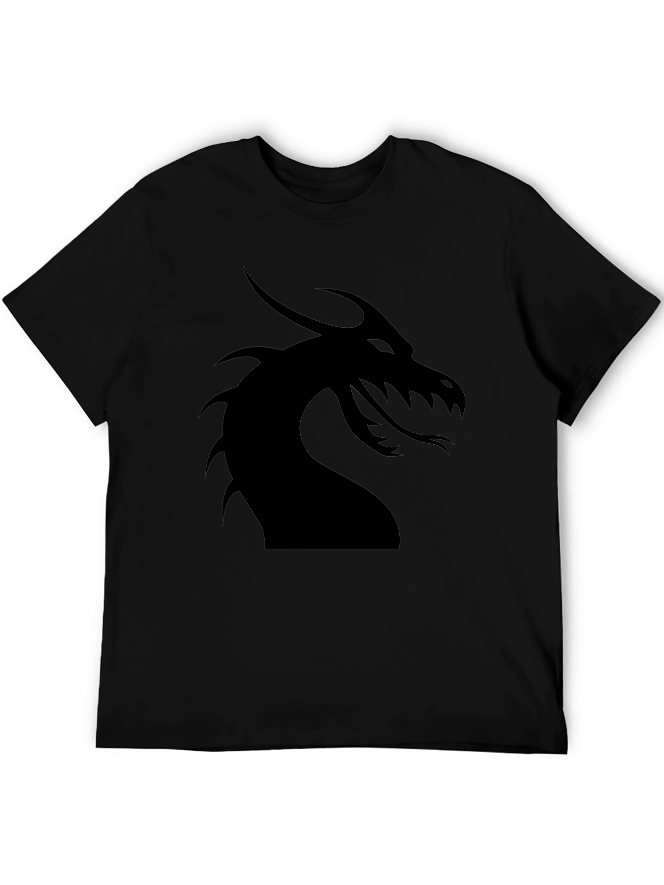 Dragon Silhouette Graphic Tee - Black