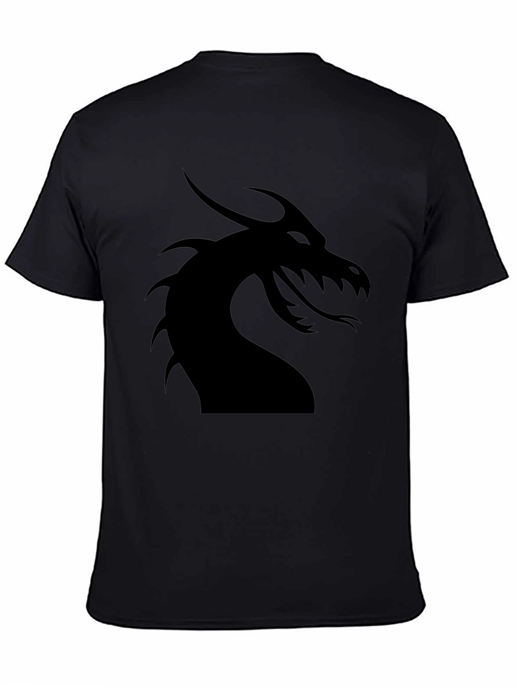 Dragon Silhouette Graphic Tee - Black