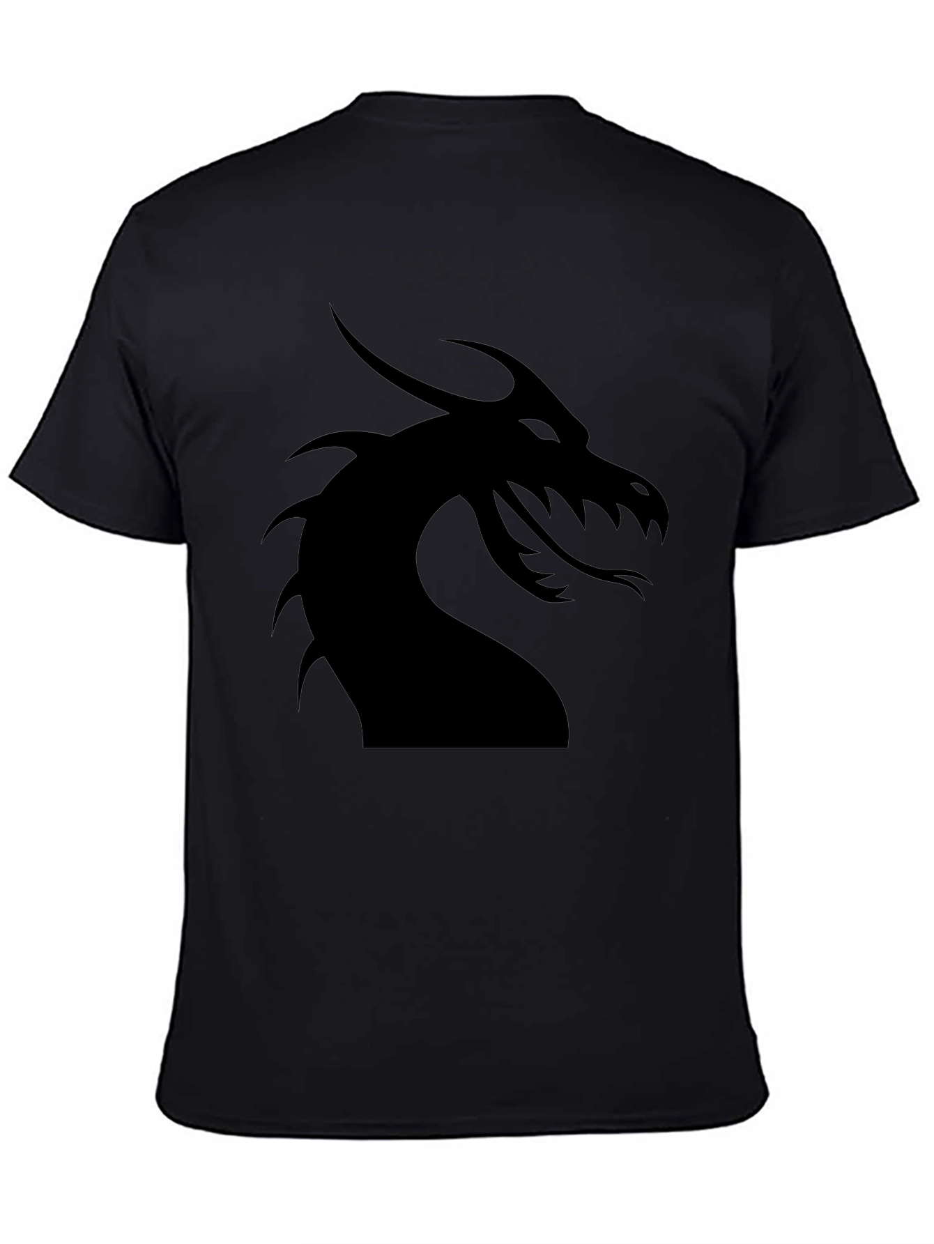 Dragon Silhouette Graphic Tee - Black