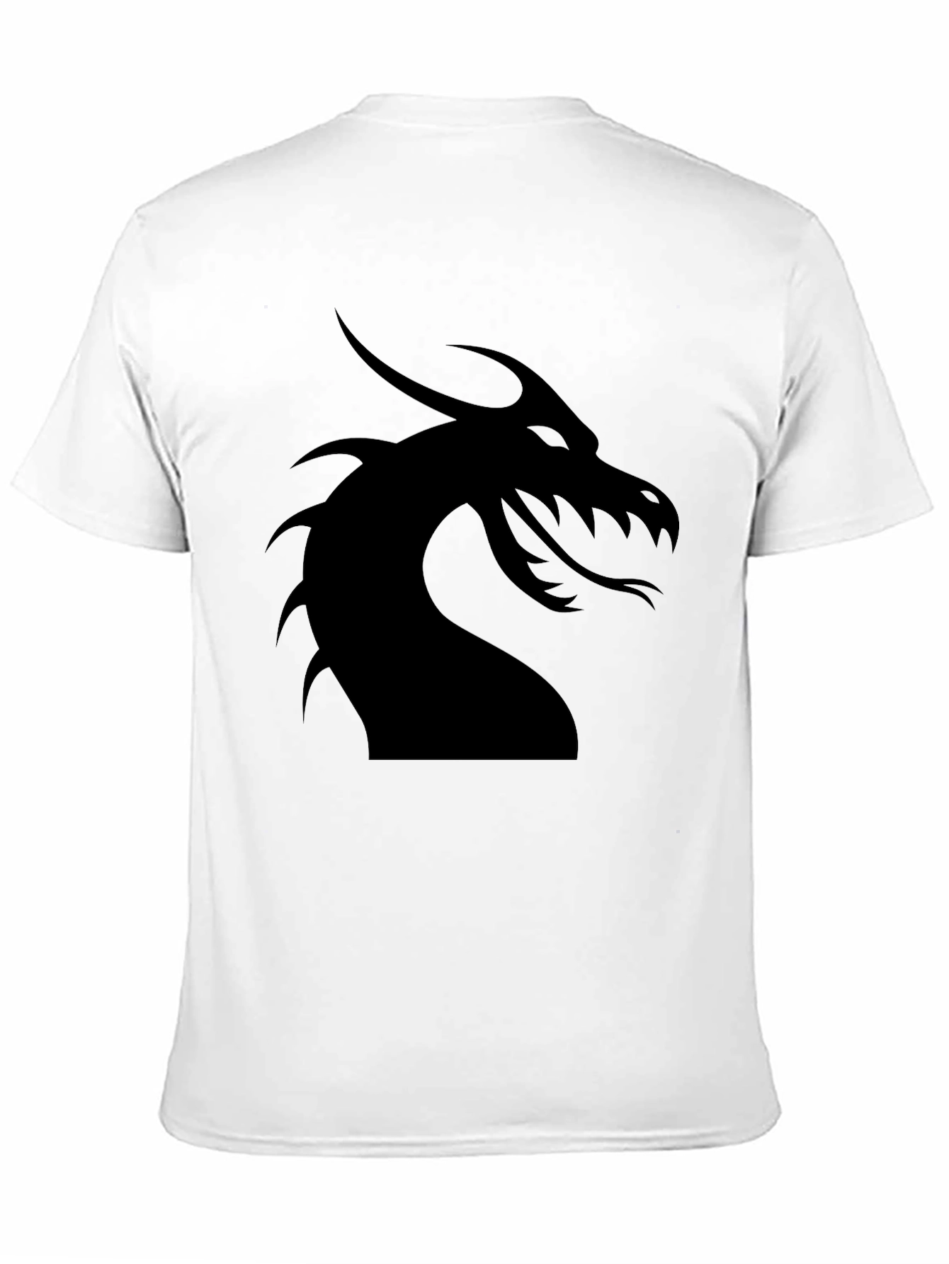 Dragon Silhouette Graphic Tee - Black