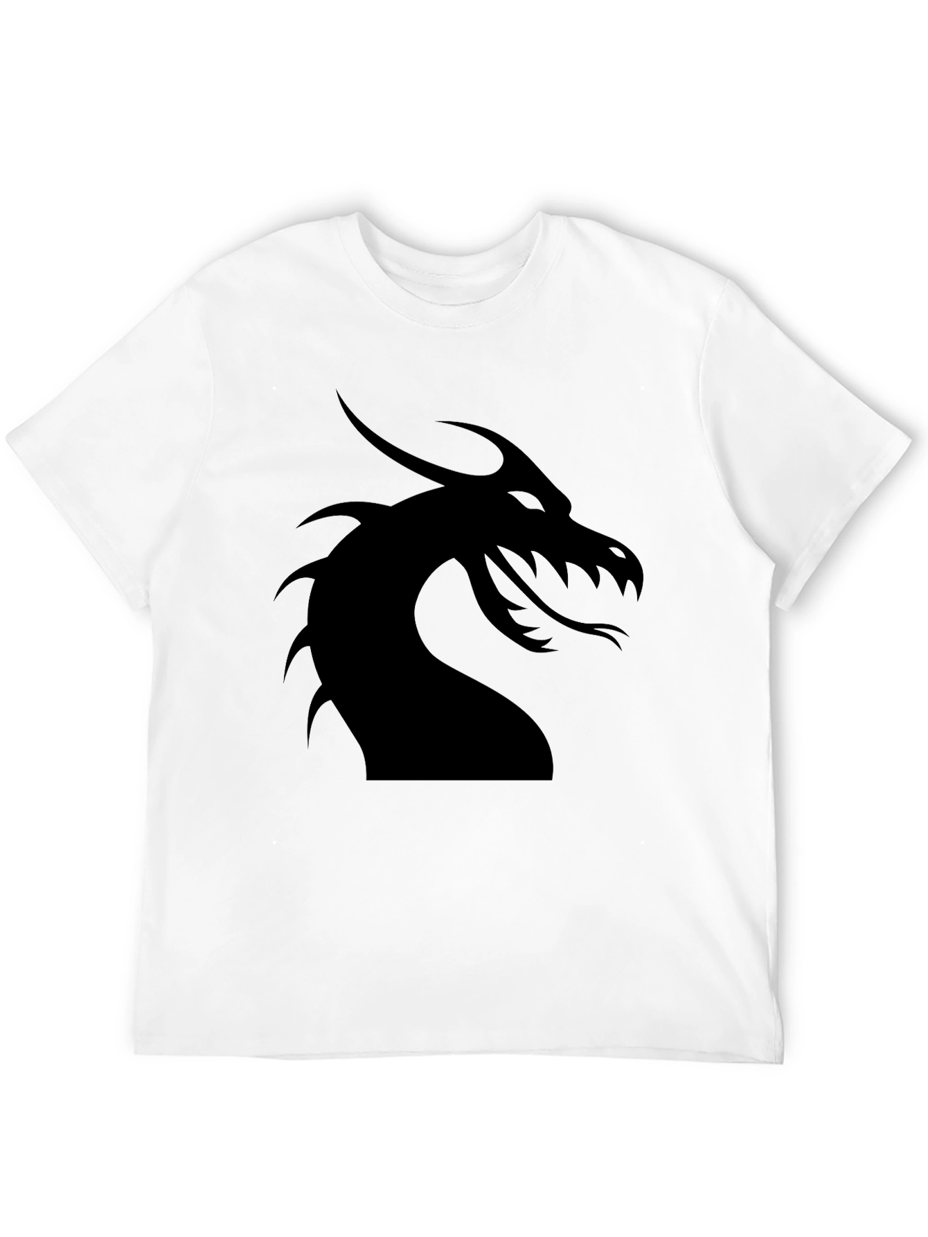 Dragon Silhouette Graphic Tee - Black