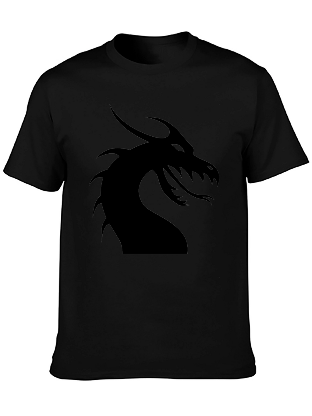 Dragon Silhouette Graphic Tee - Black
