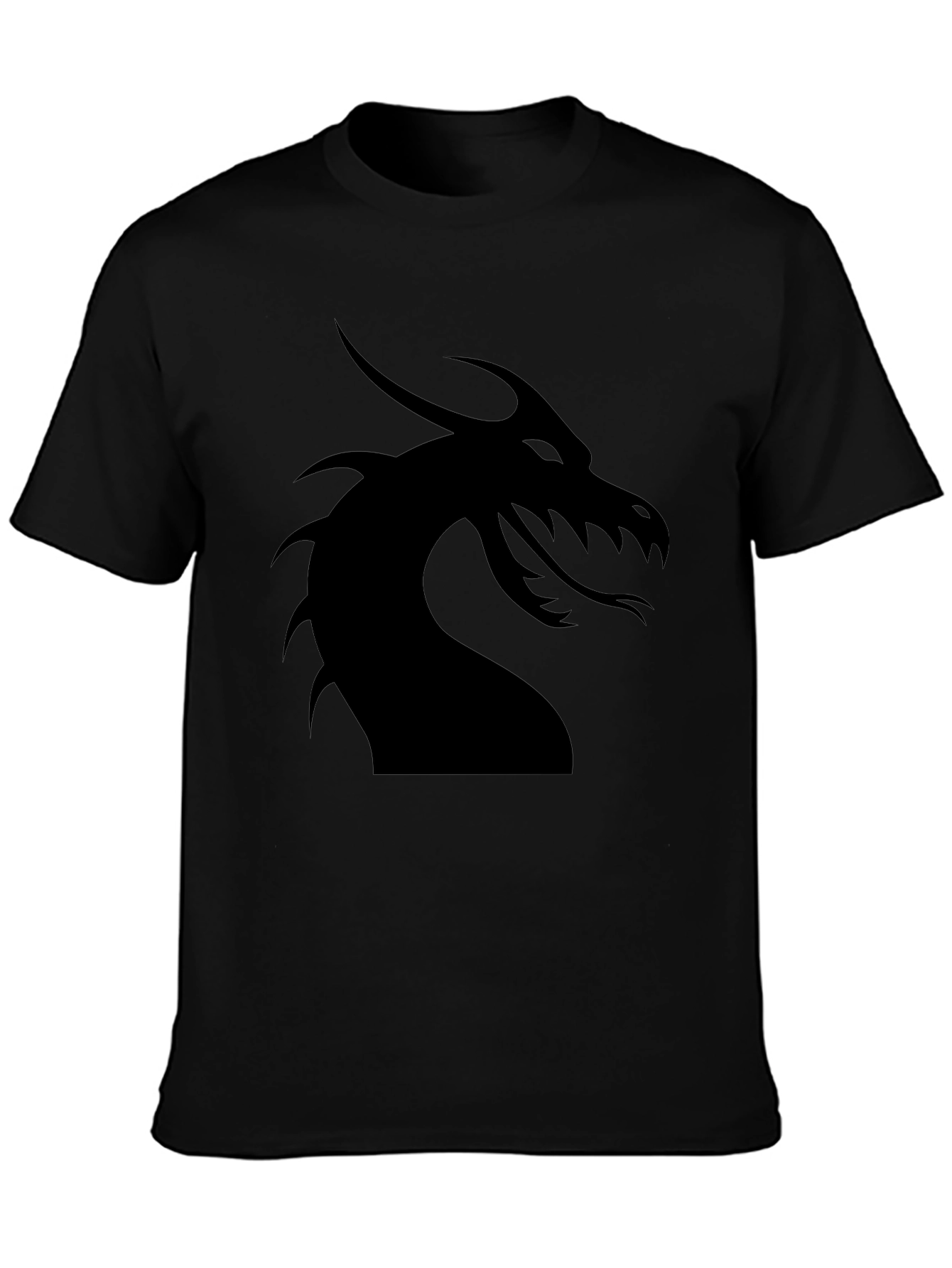 Dragon Silhouette Graphic Tee - Black