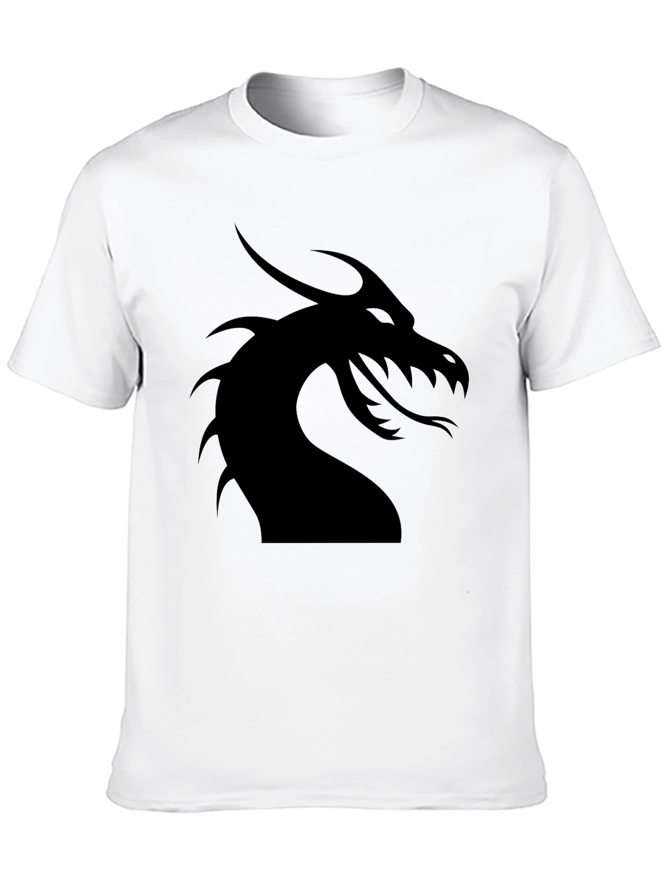 Dragon Silhouette Graphic Tee - Black