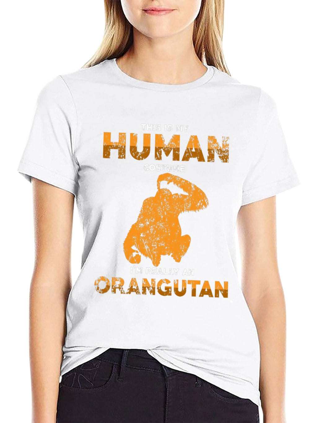 Human Costume Orangutan Graphic Tee