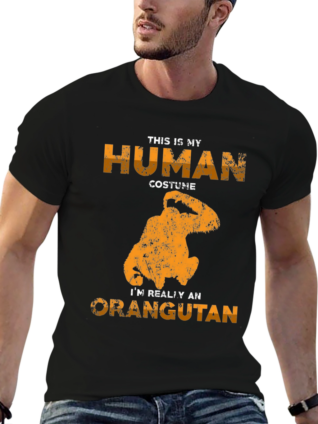 Human Costume Orangutan Graphic Tee