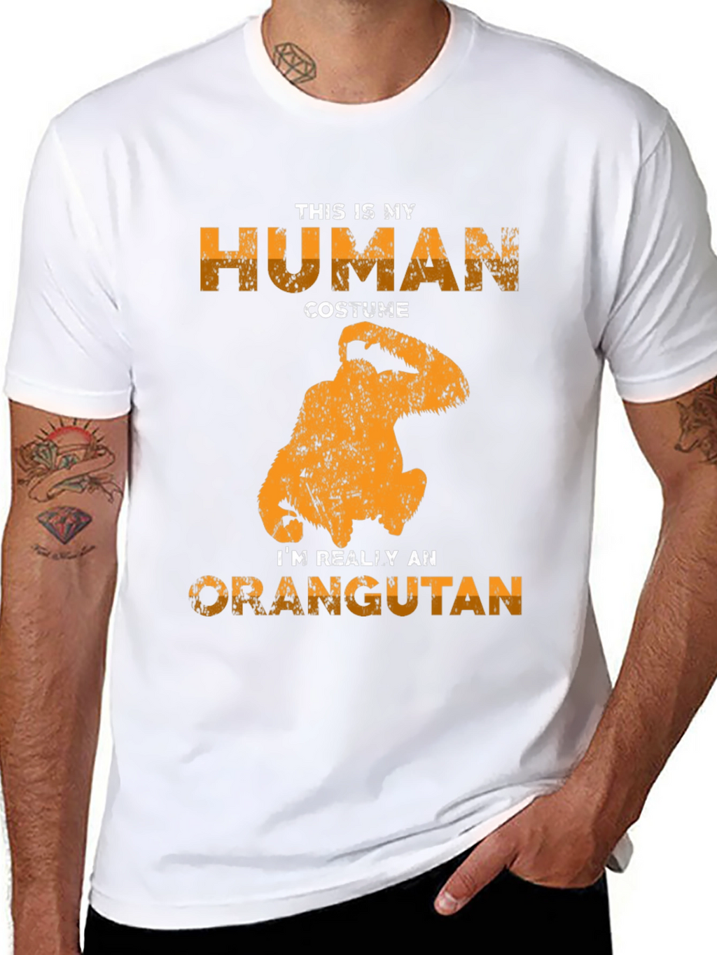 Human Costume Orangutan Graphic Tee