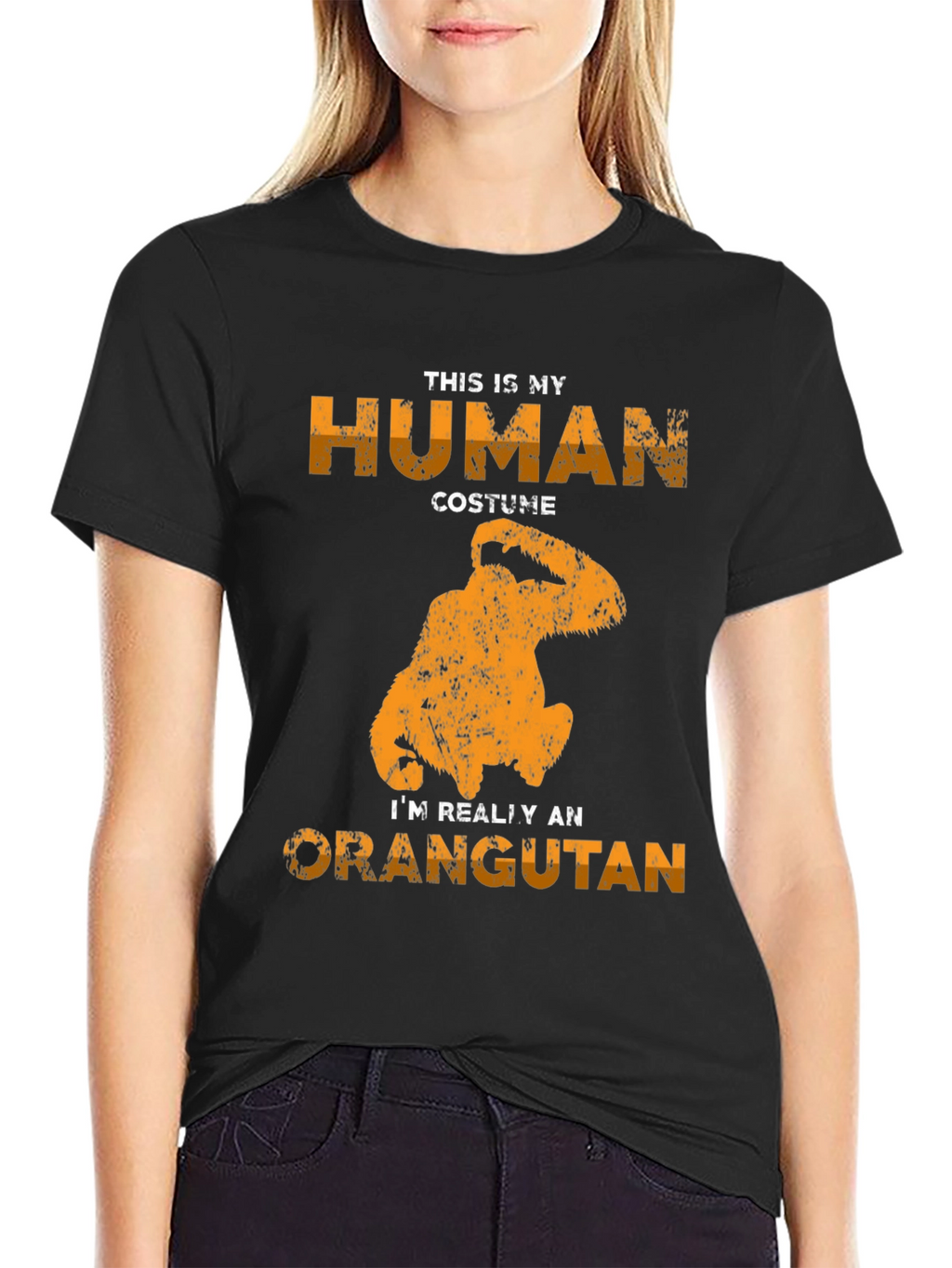 Human Costume Orangutan Graphic Tee