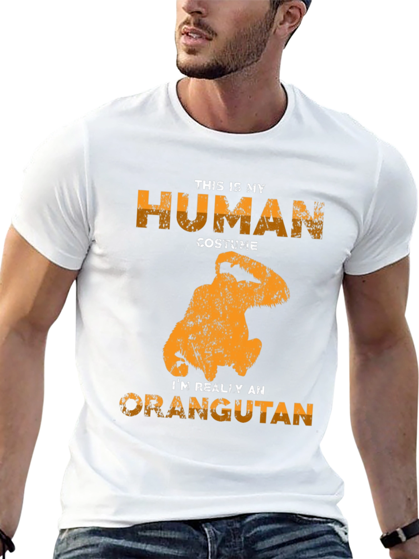 Human Costume Orangutan Graphic Tee