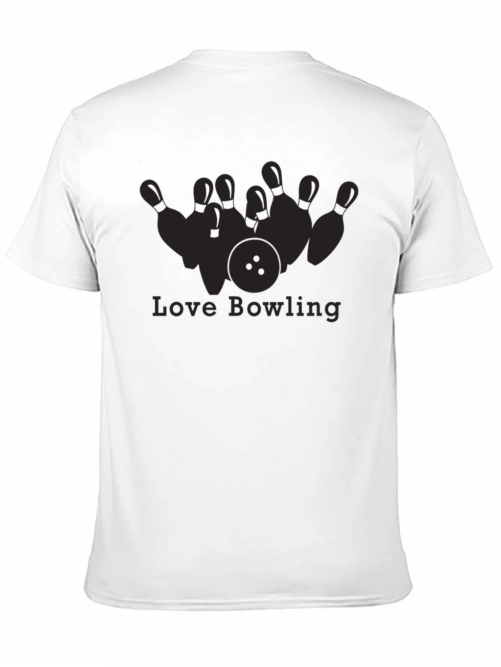 Love Bowling Graphic T-Shirt - Black