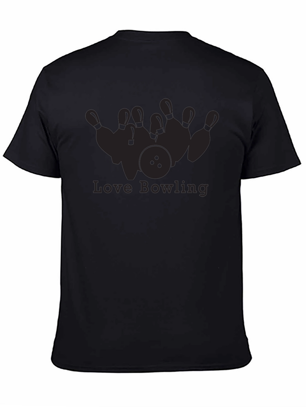Love Bowling Graphic T-Shirt - Black