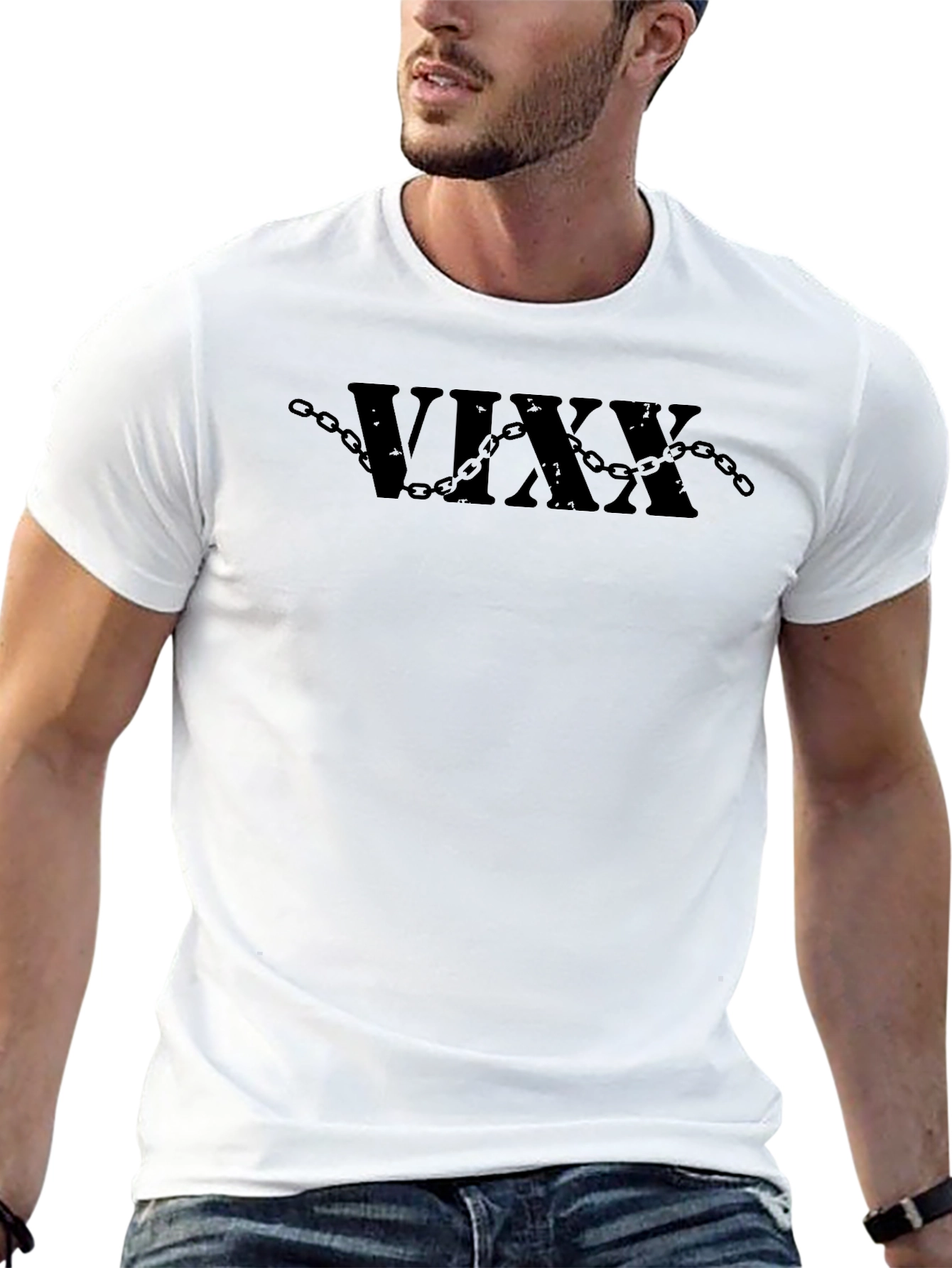 VIXX Chain Graphic T-Shirt - Black