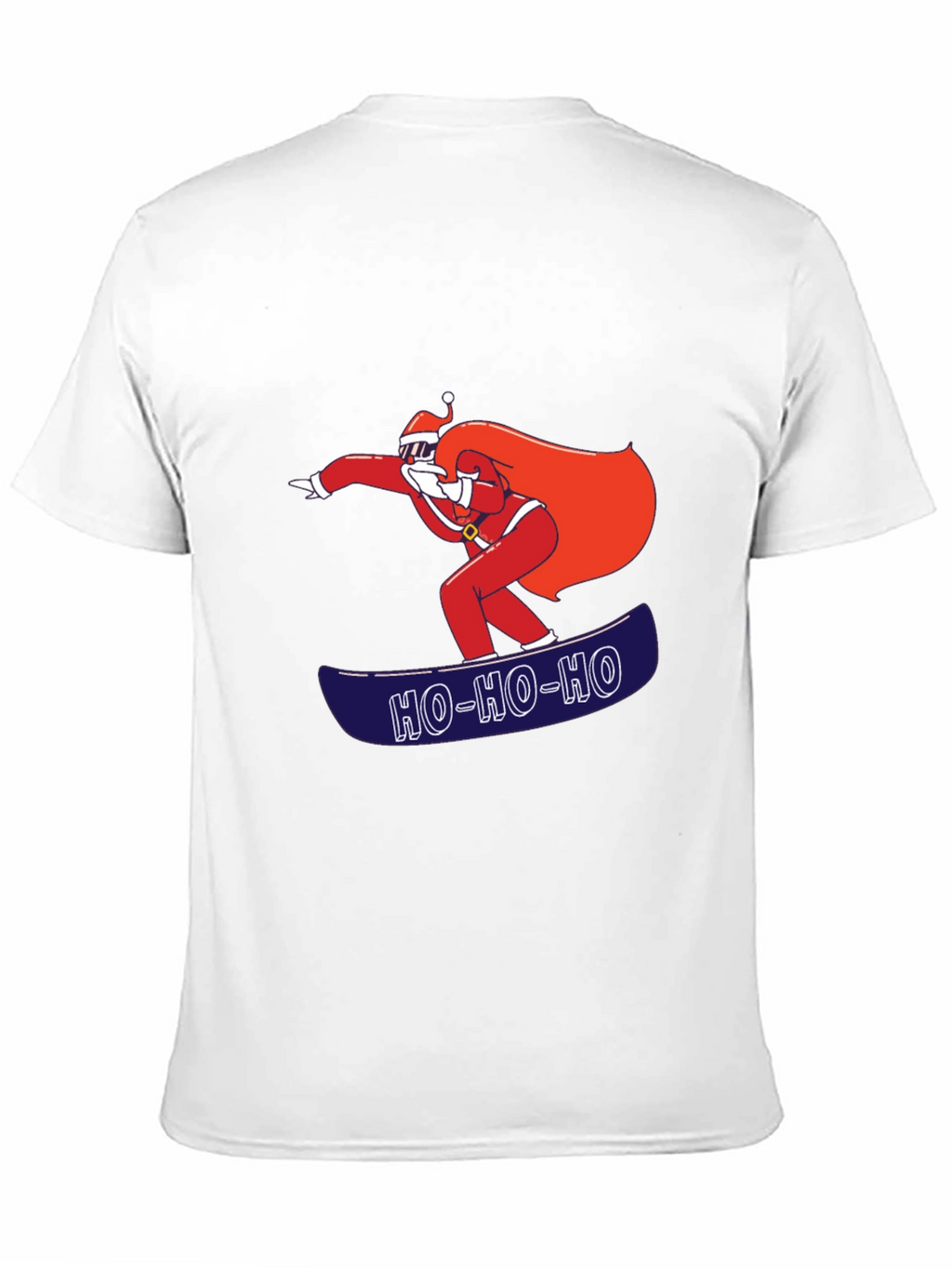 Santa Snowboarding T-Shirt - Ho Ho Ho Holiday Tee