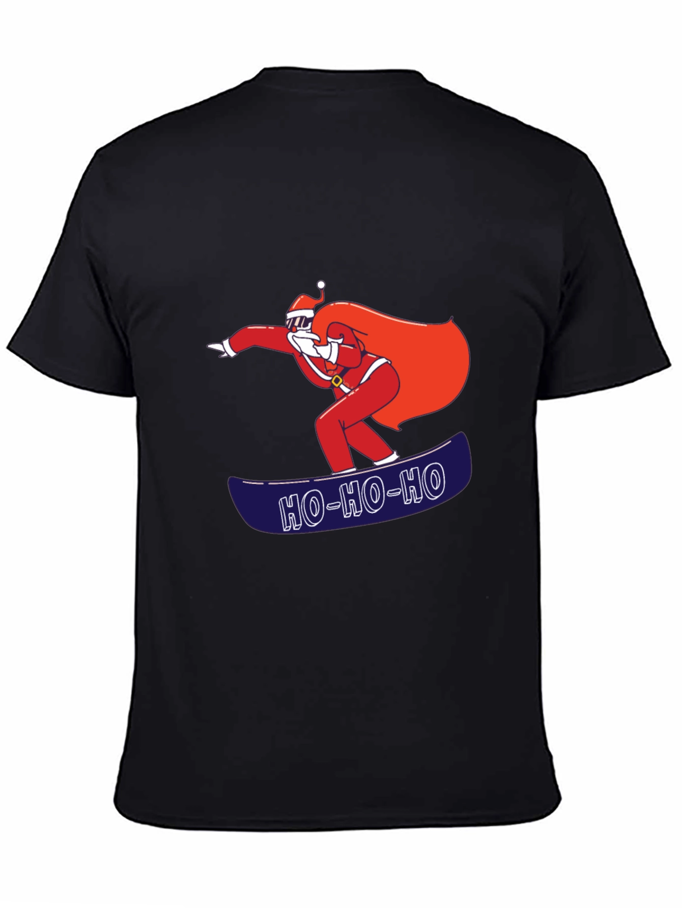 Santa Snowboarding T-Shirt - Ho Ho Ho Holiday Tee