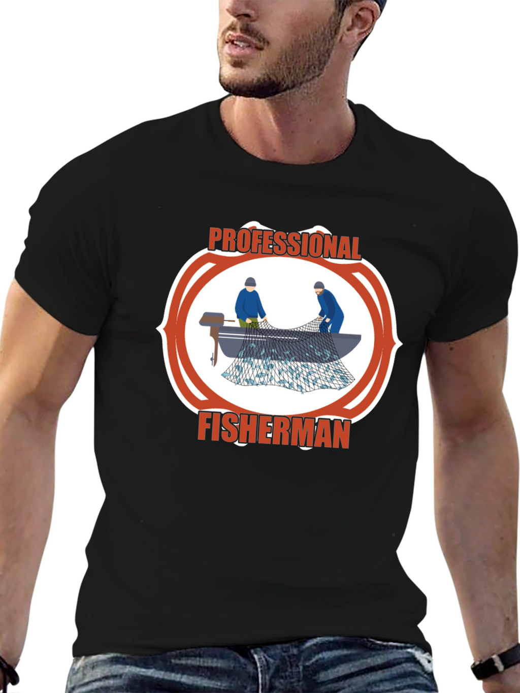 Professional Fisherman Graphic Tee