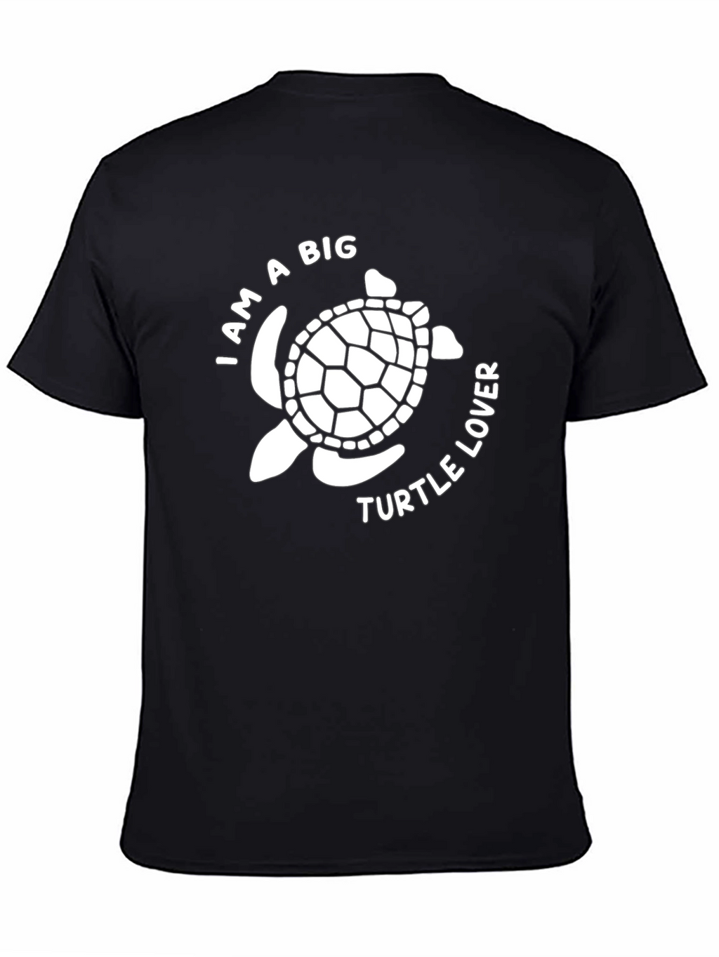Turtle Lover Graphic Tee - Black Cotton Casual Shirt