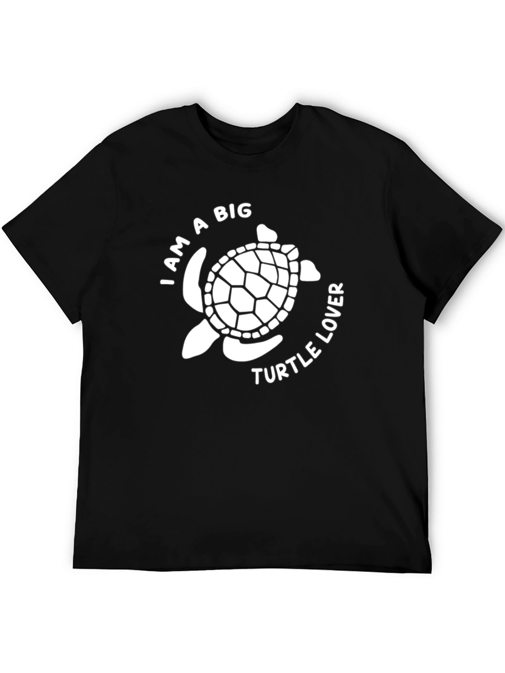 Turtle Lover Graphic Tee - Black Cotton Casual Shirt