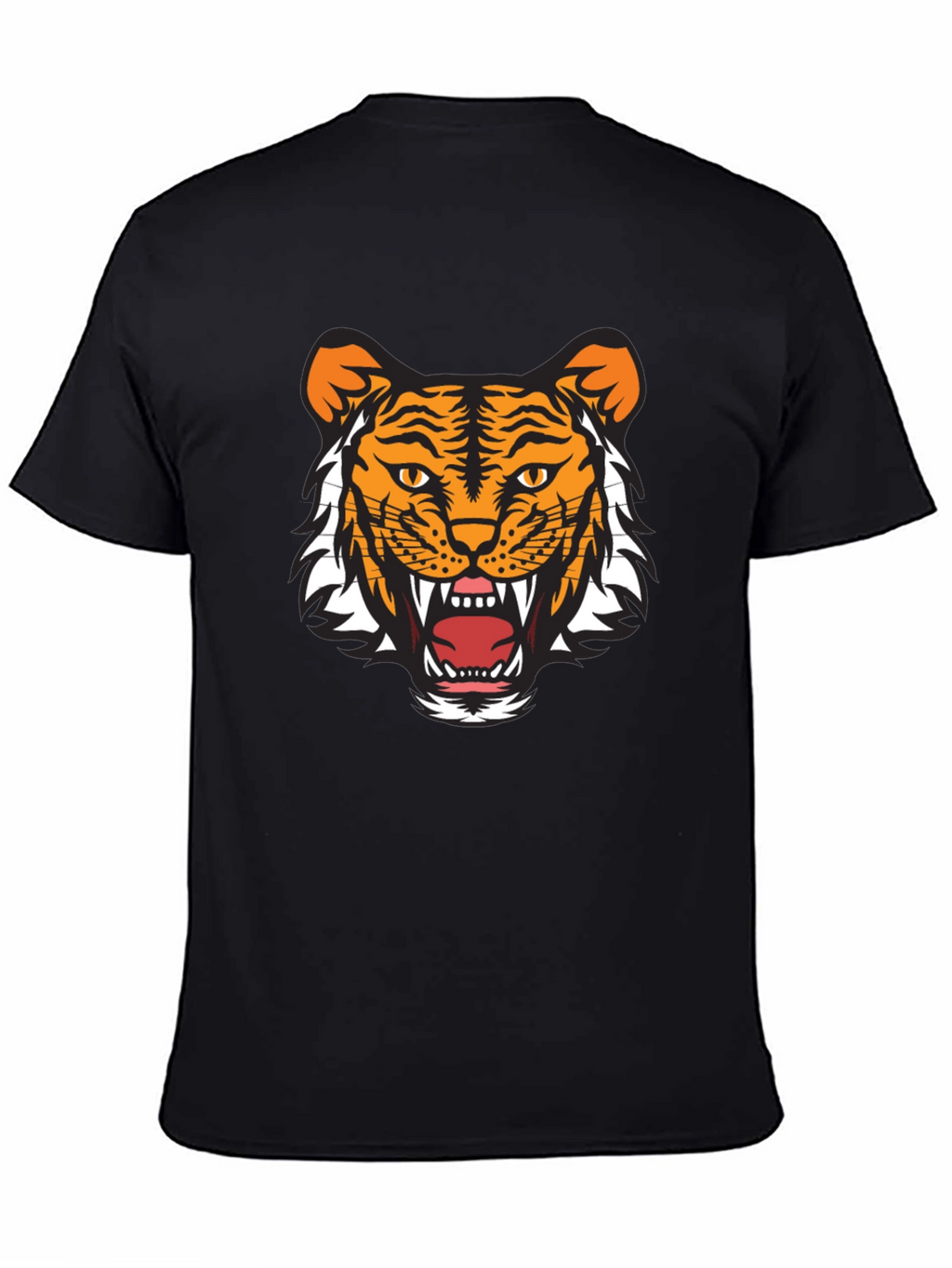 Tiger Graphic Tee - Fierce Black Cotton T-Shirt