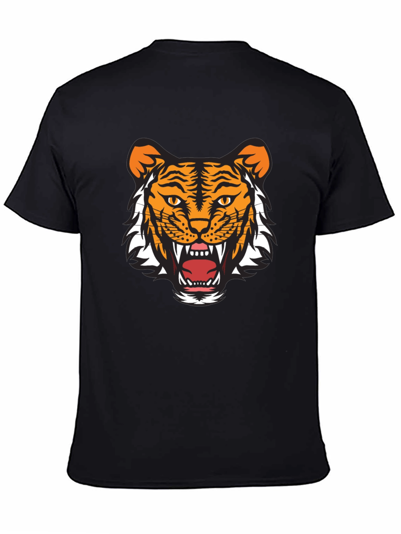 Tiger Graphic Tee - Fierce Black Cotton T-Shirt