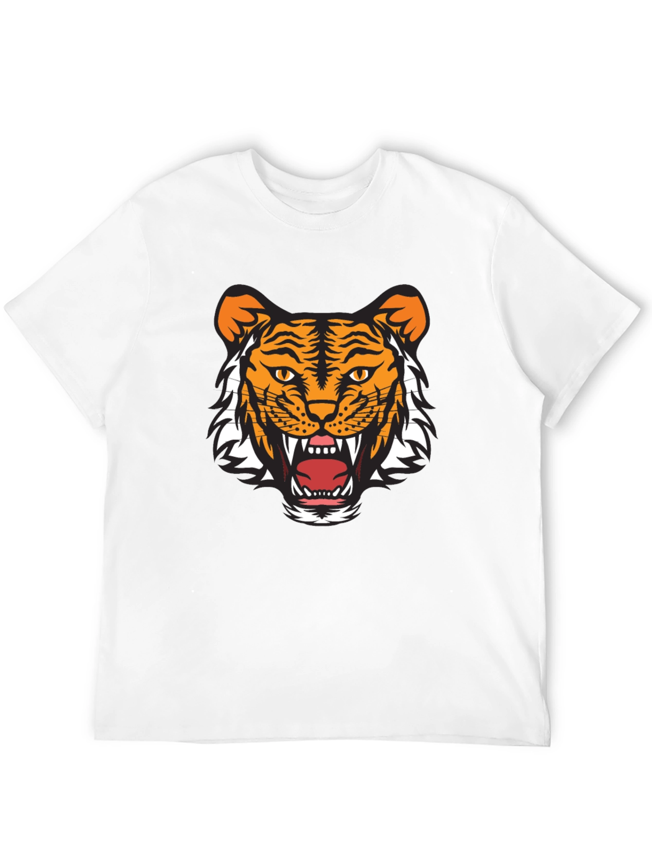 Tiger Graphic Tee - Fierce Black Cotton T-Shirt