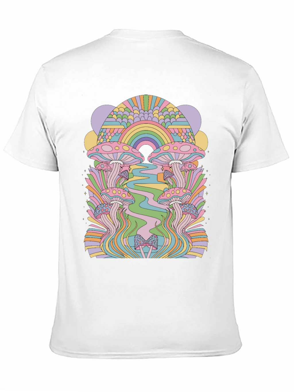 Retro Mushroom Graphic Tee - Black