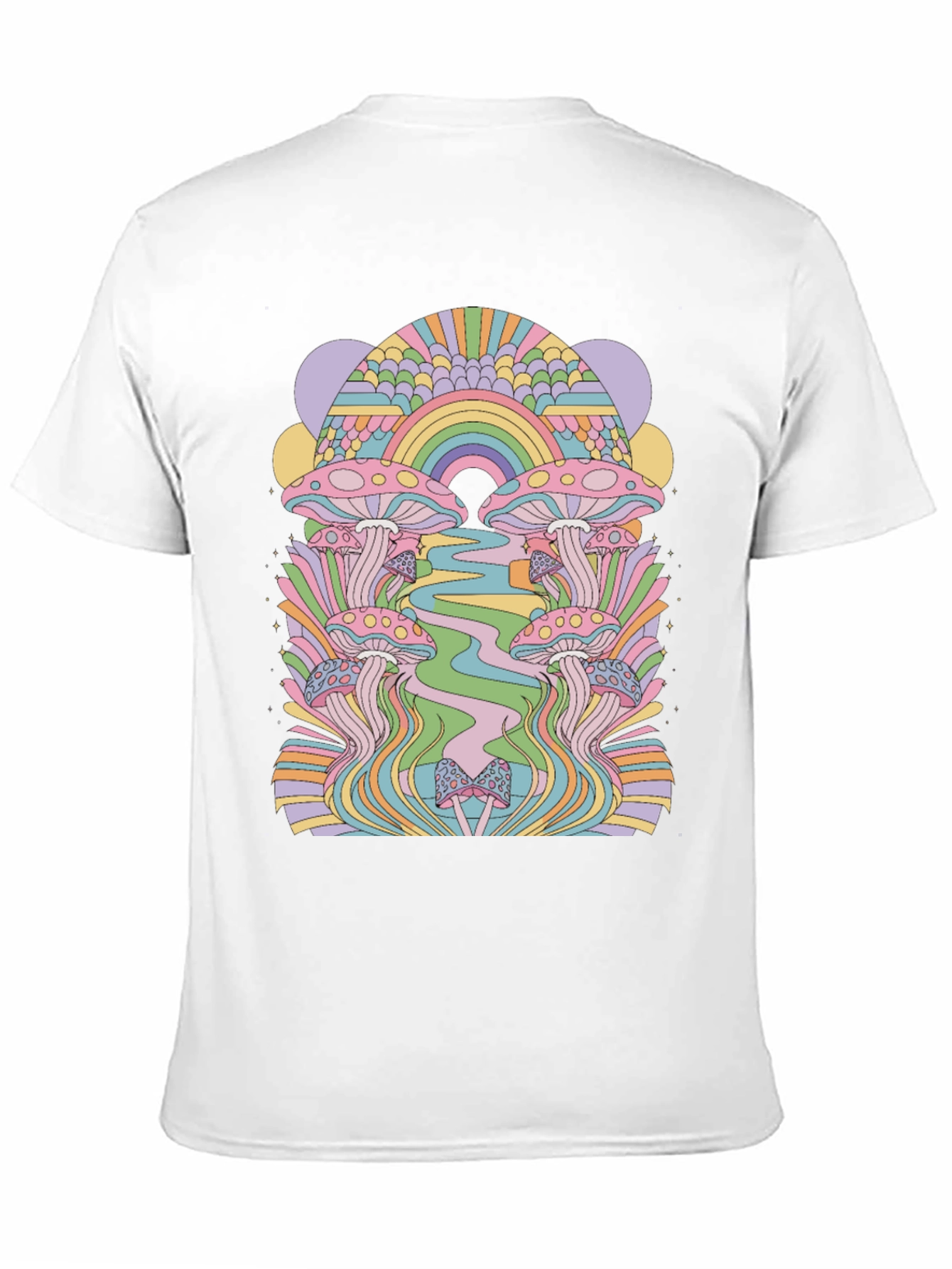 Retro Mushroom Graphic Tee - Black