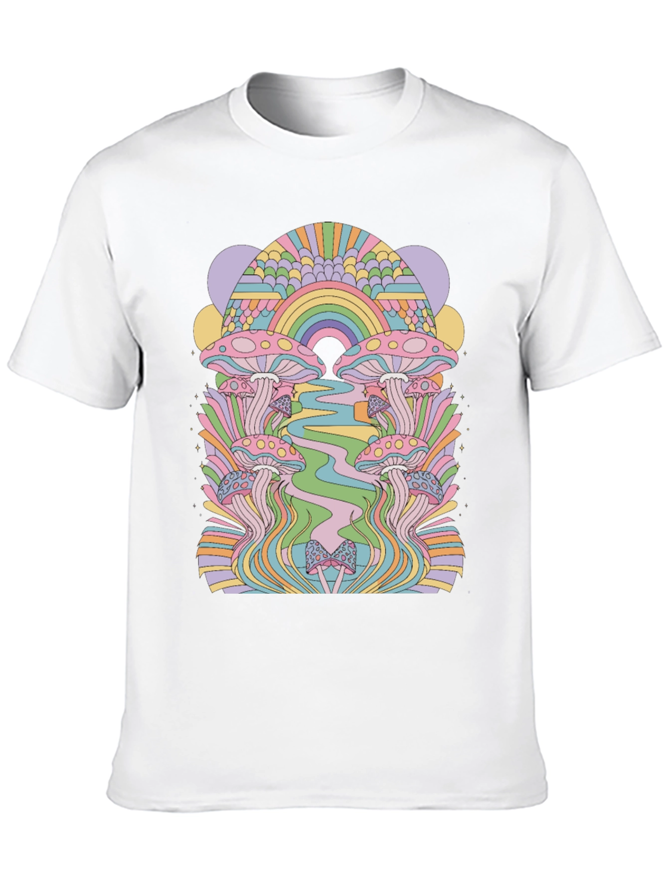Retro Mushroom Graphic Tee - Black