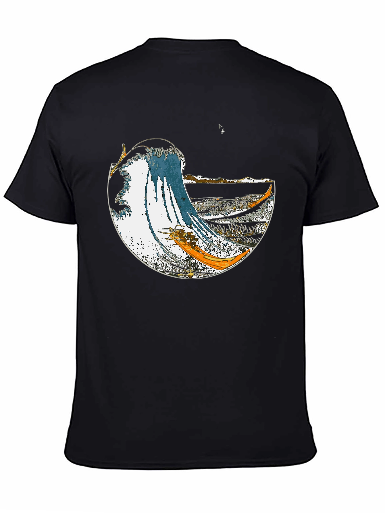 Great Wave Graphic Tee - Stylish Cotton Blend