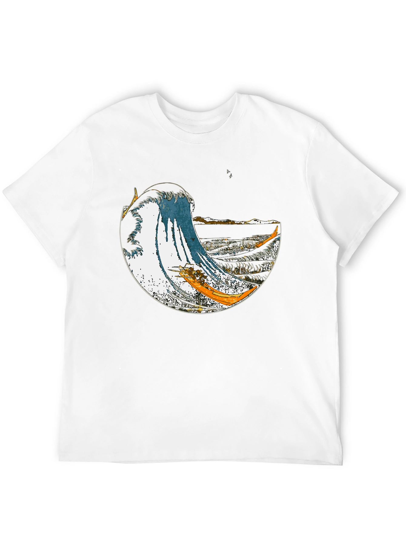 Great Wave Graphic Tee - Stylish Cotton Blend