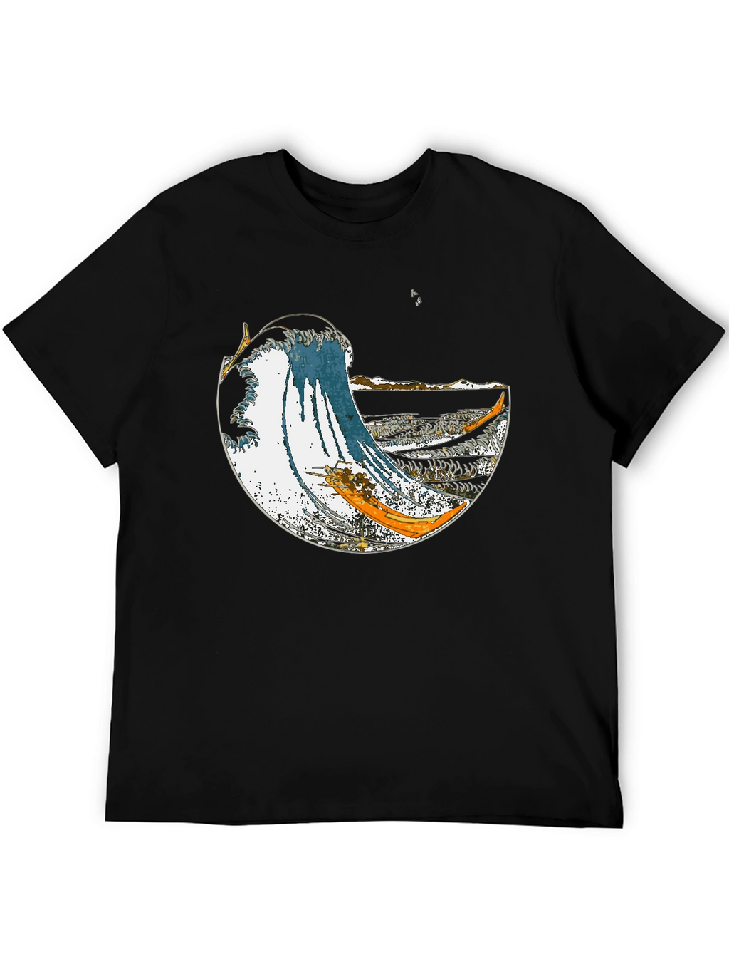 Great Wave Graphic Tee - Stylish Cotton Blend