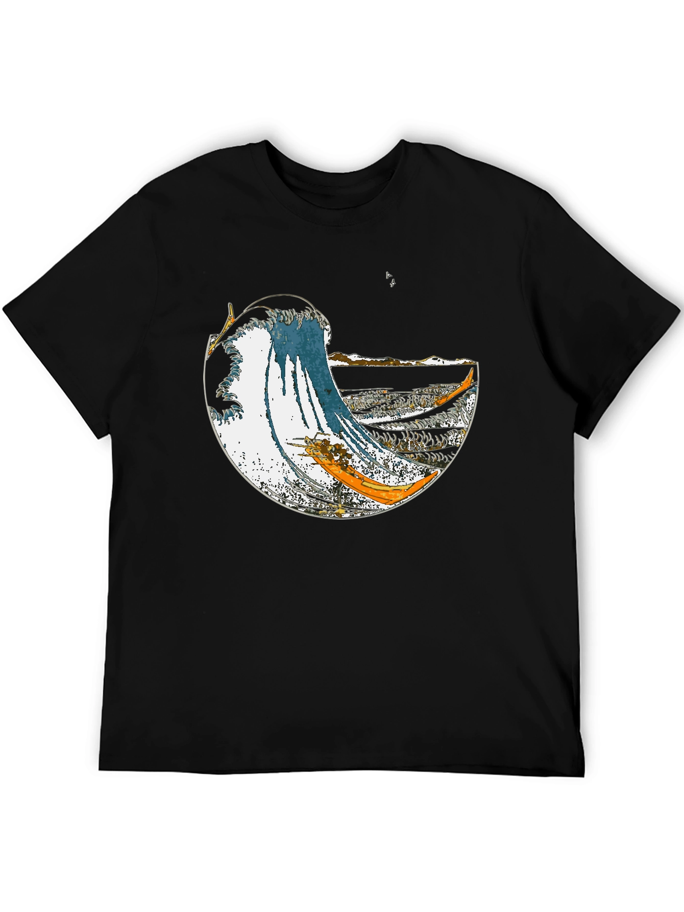 Great Wave Graphic Tee - Stylish Cotton Blend