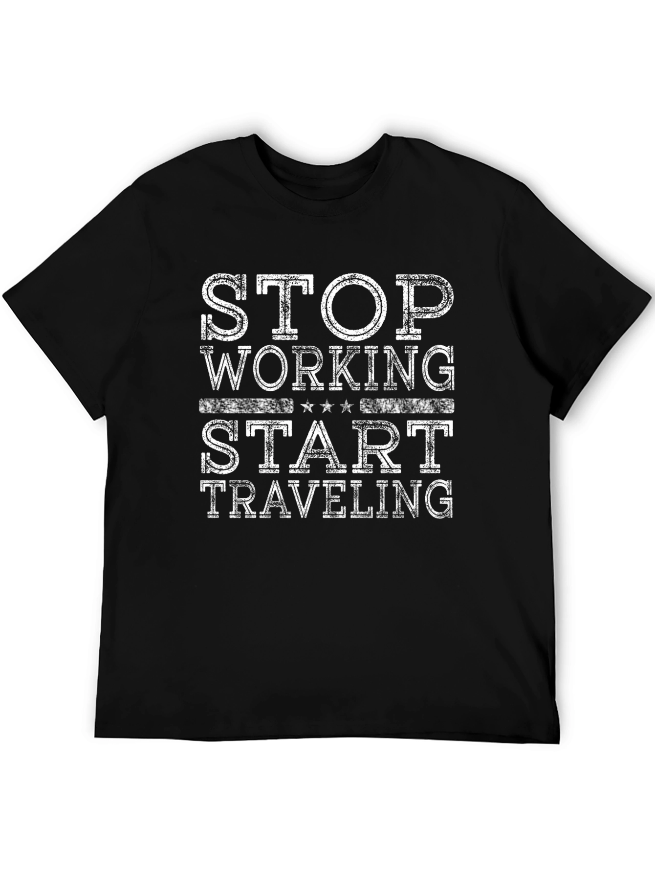Stop Working Start Traveling Graphic T-Shirt