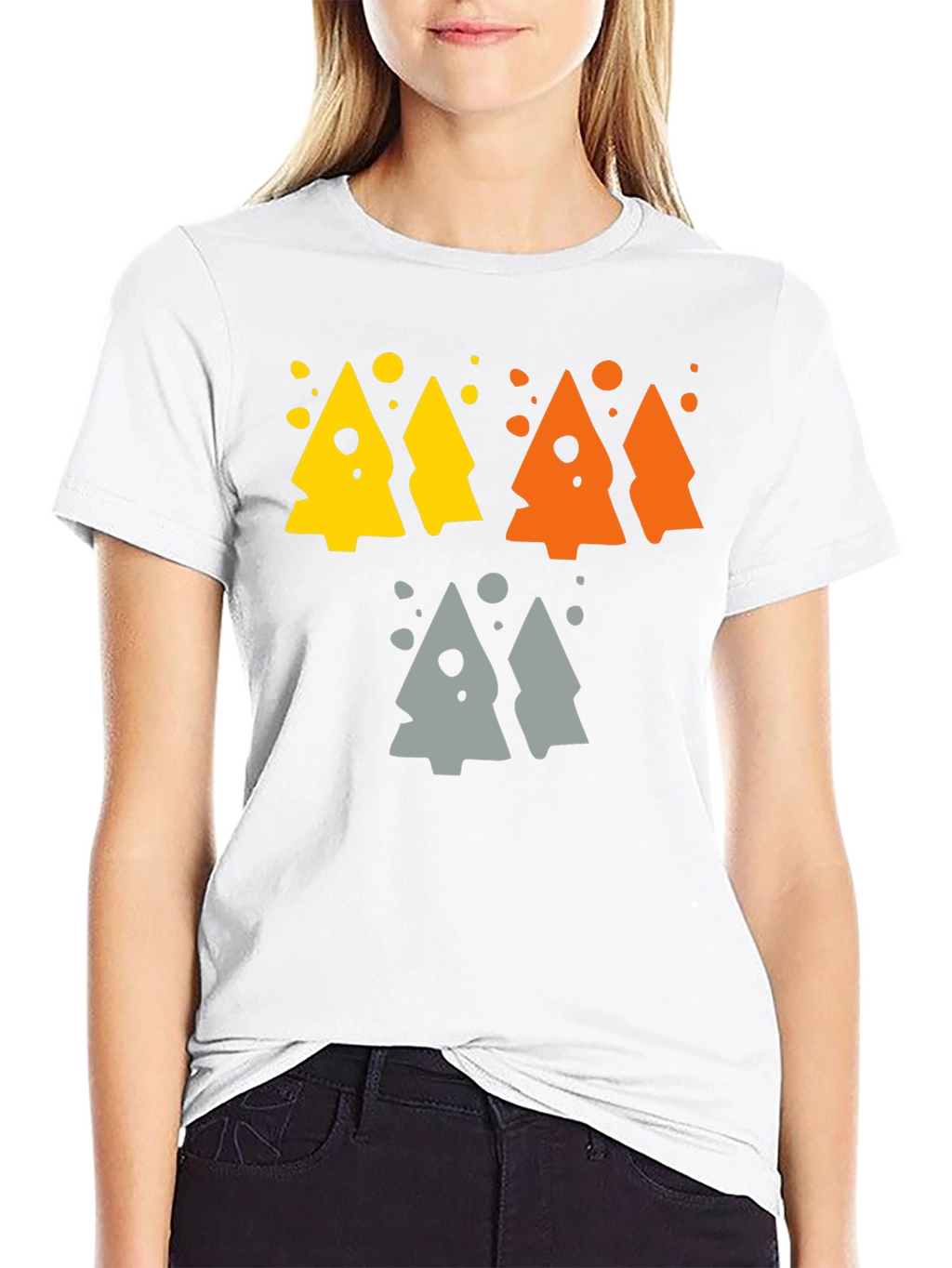 Funky Geometric Tree Graphic Tee