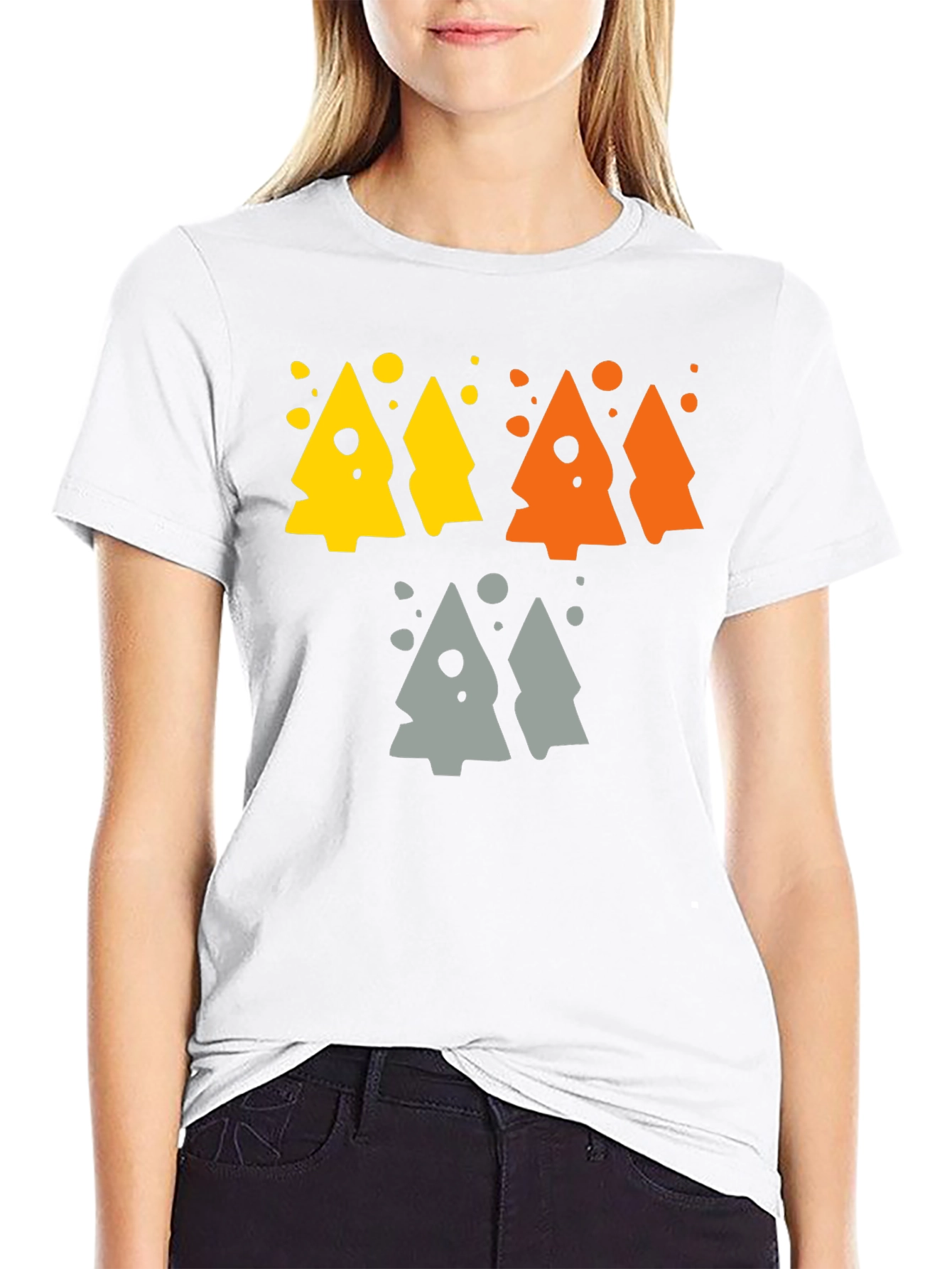 Funky Geometric Tree Graphic Tee