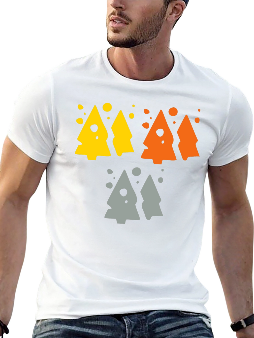 Funky Geometric Tree Graphic Tee