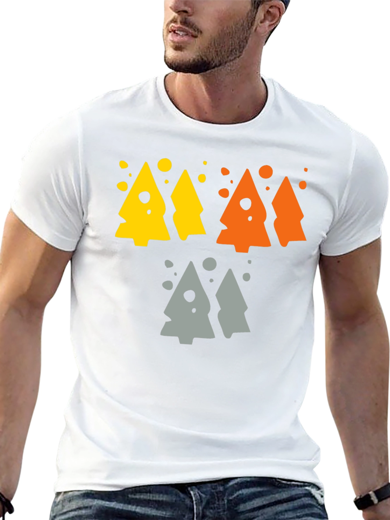 Funky Geometric Tree Graphic Tee